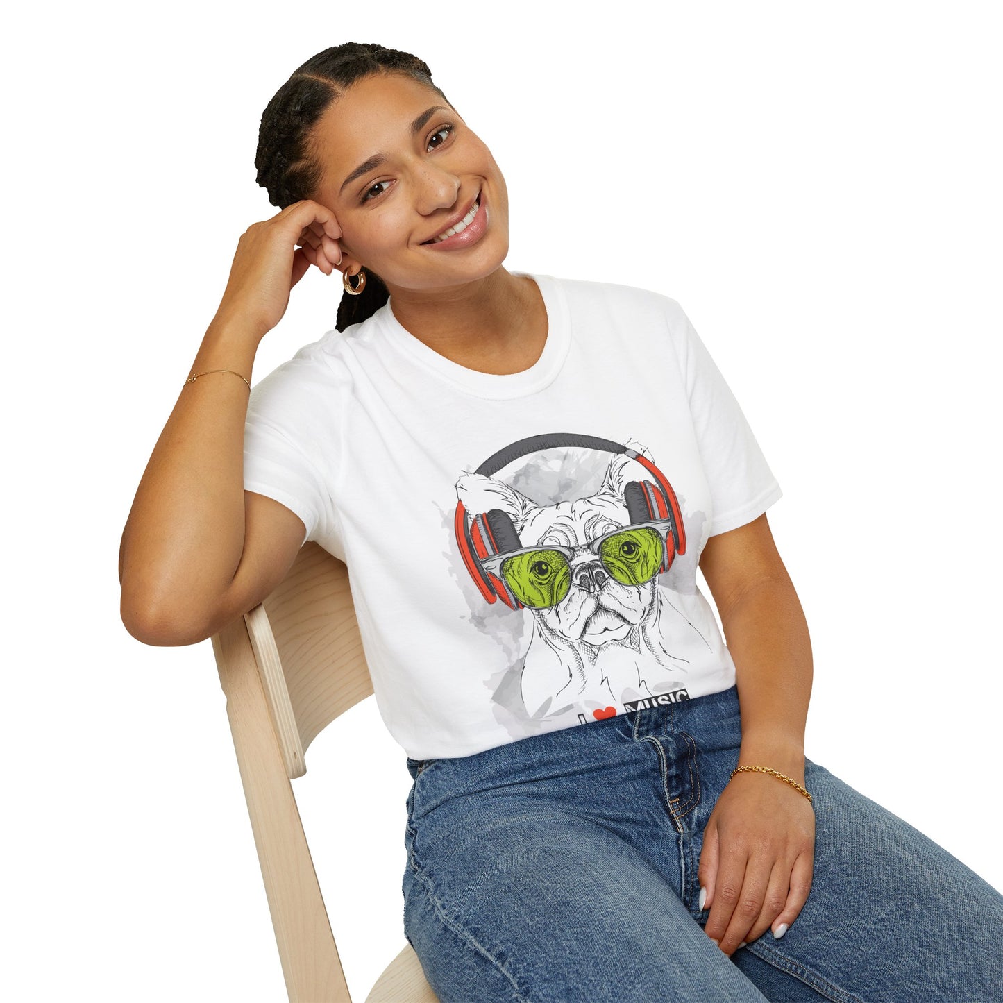 I love Music Animals Shirts, Shirt with Animals, Animals with Headphones Shirt