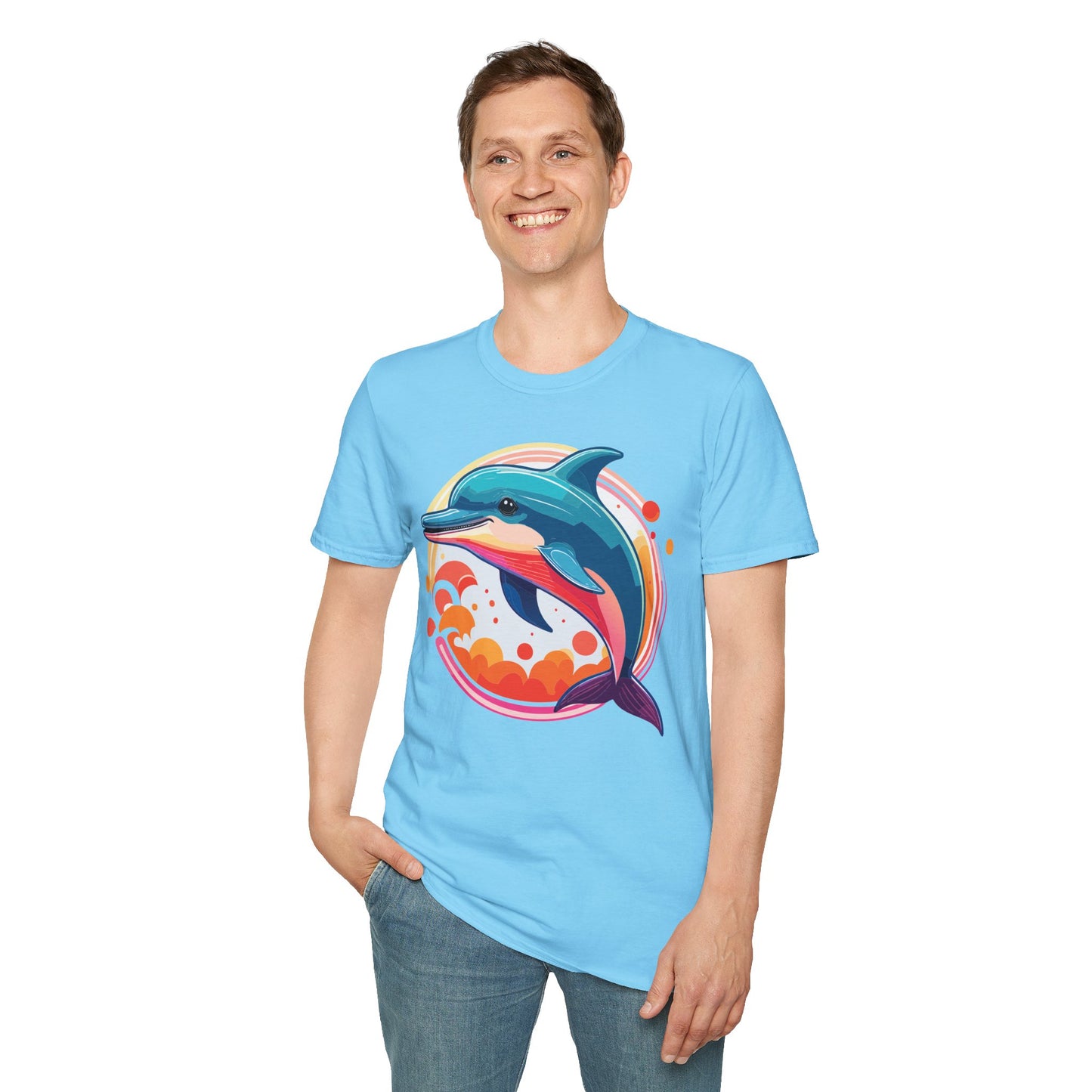 Dolphin Shirts, Shirt with Dolphin, Fish Tee Shirt, Animal Shirt