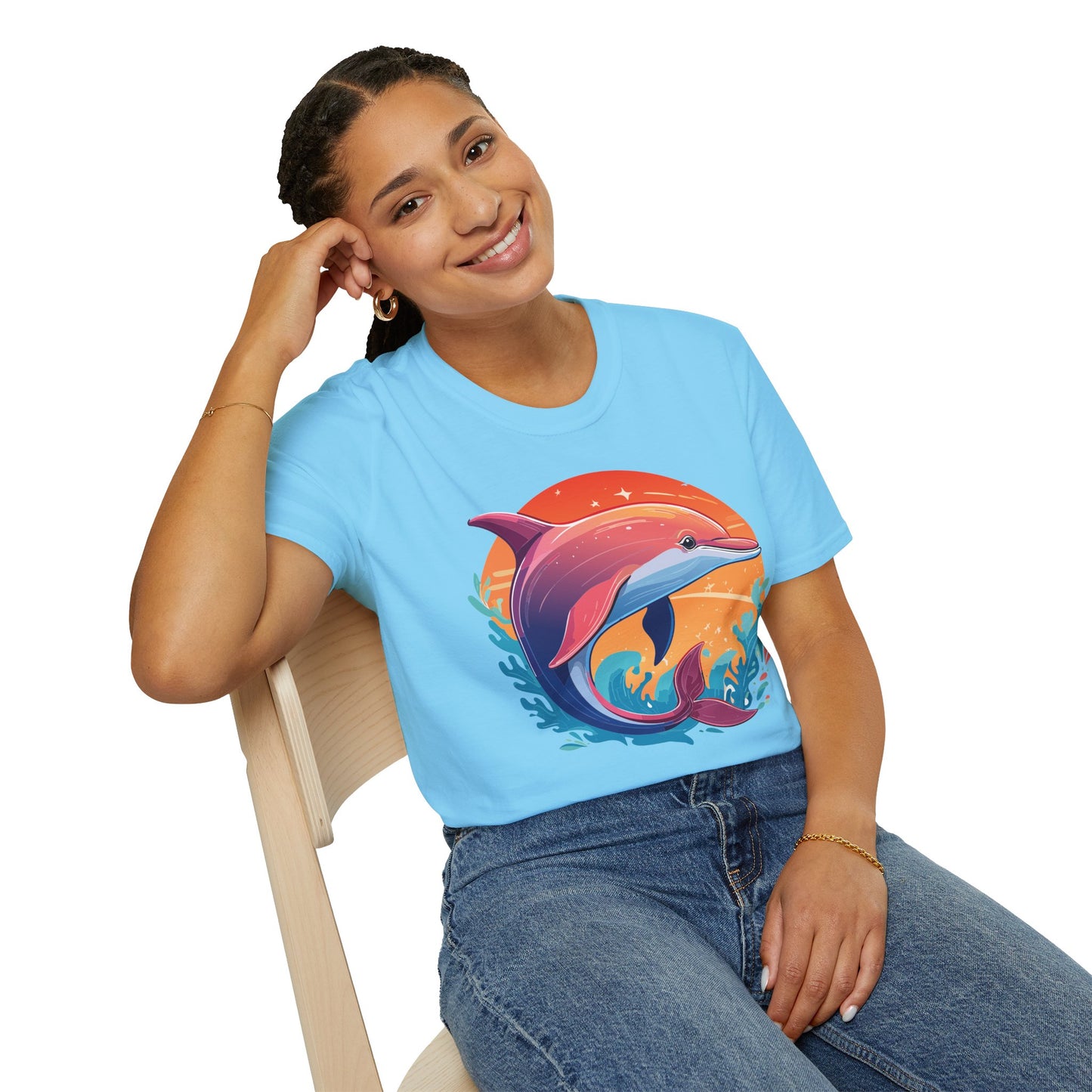 Dolphin Shirts, Shirt with Dolphin, Fish Tee Shirt, Animal Shirt