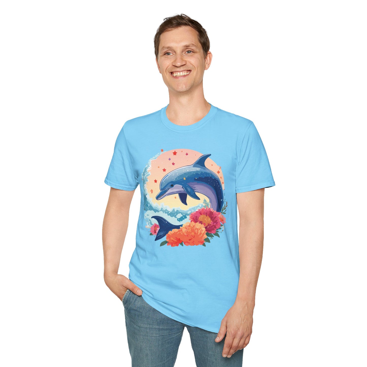 Dolphin Shirts, Shirt with Dolphin, Fish Tee Shirt, Animal Shirt