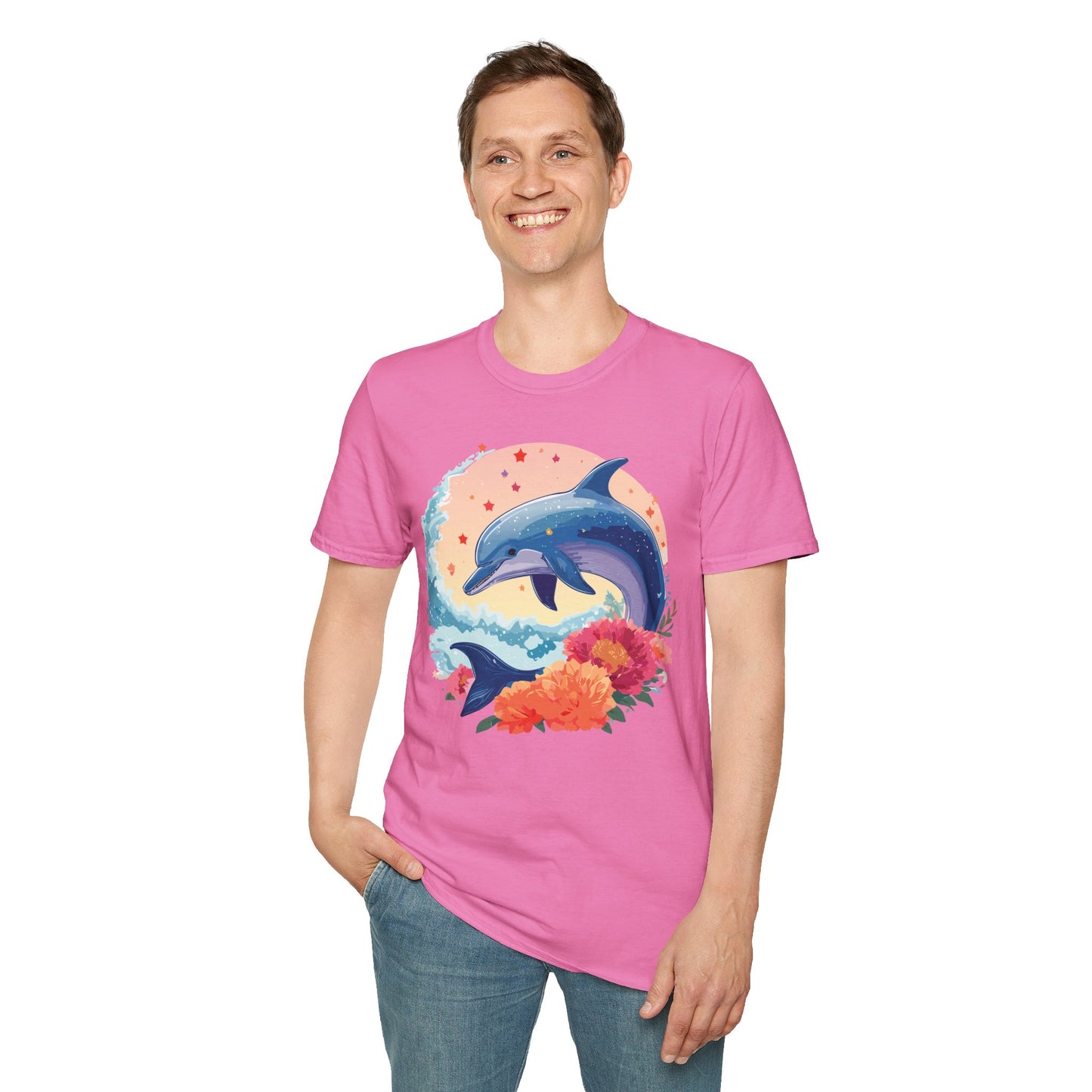 Dolphin Shirts, Shirt with Dolphin, Fish Tee Shirt, Animal Shirt