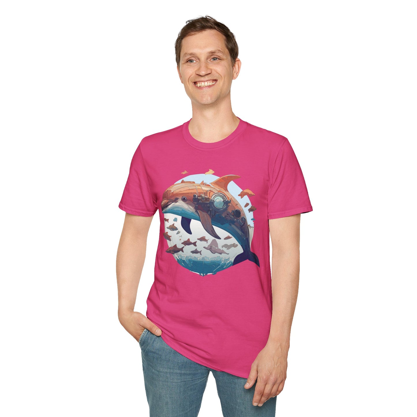 Dolphin Shirts, Shirt with Dolphin, Fish Tee Shirt, Animal Shirt