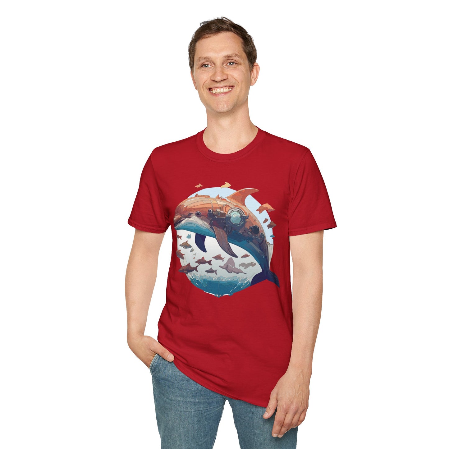 Dolphin Shirts, Shirt with Dolphin, Fish Tee Shirt, Animal Shirt