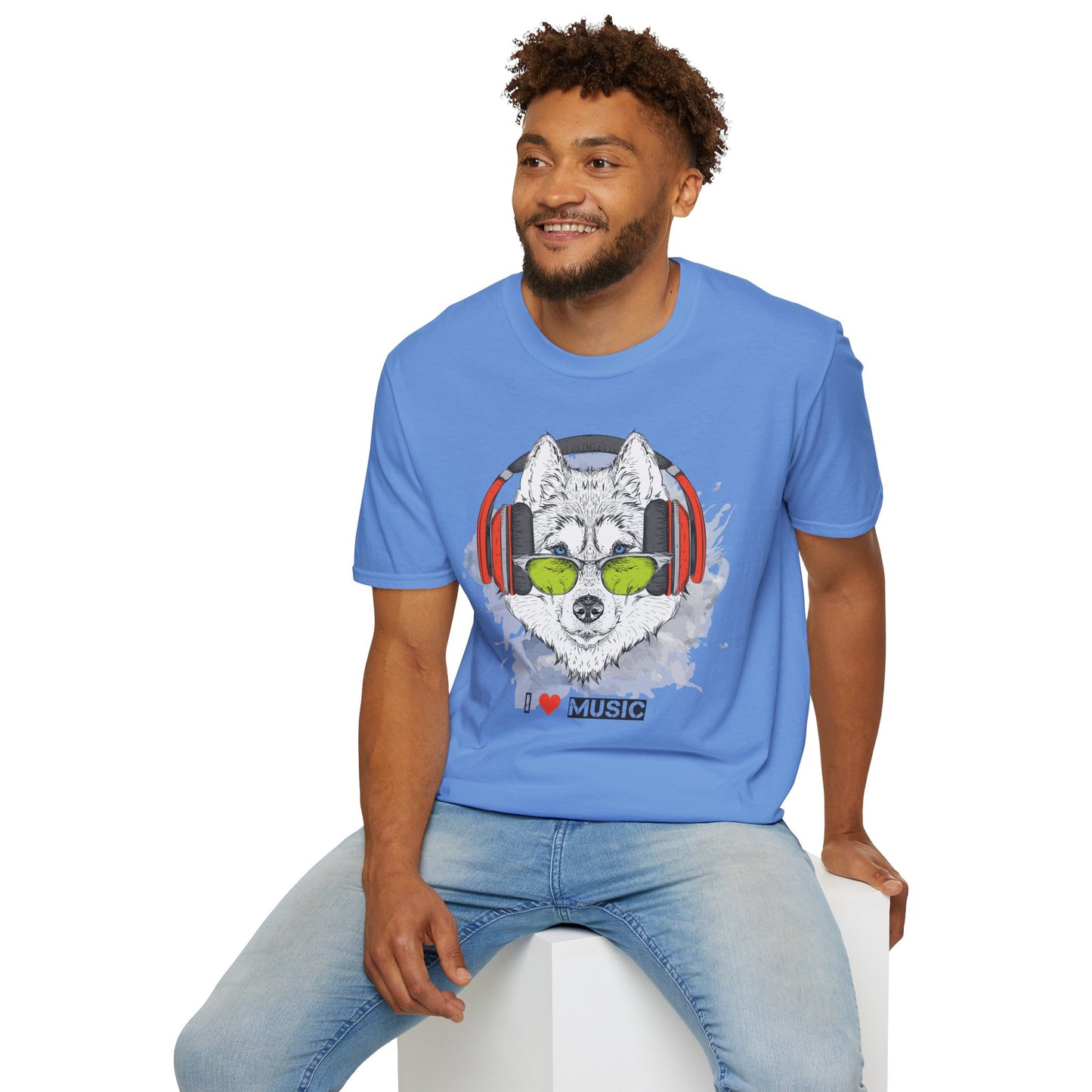 I love Music Animals Shirts, Shirt with Animals, Animals with Headphones Shirt