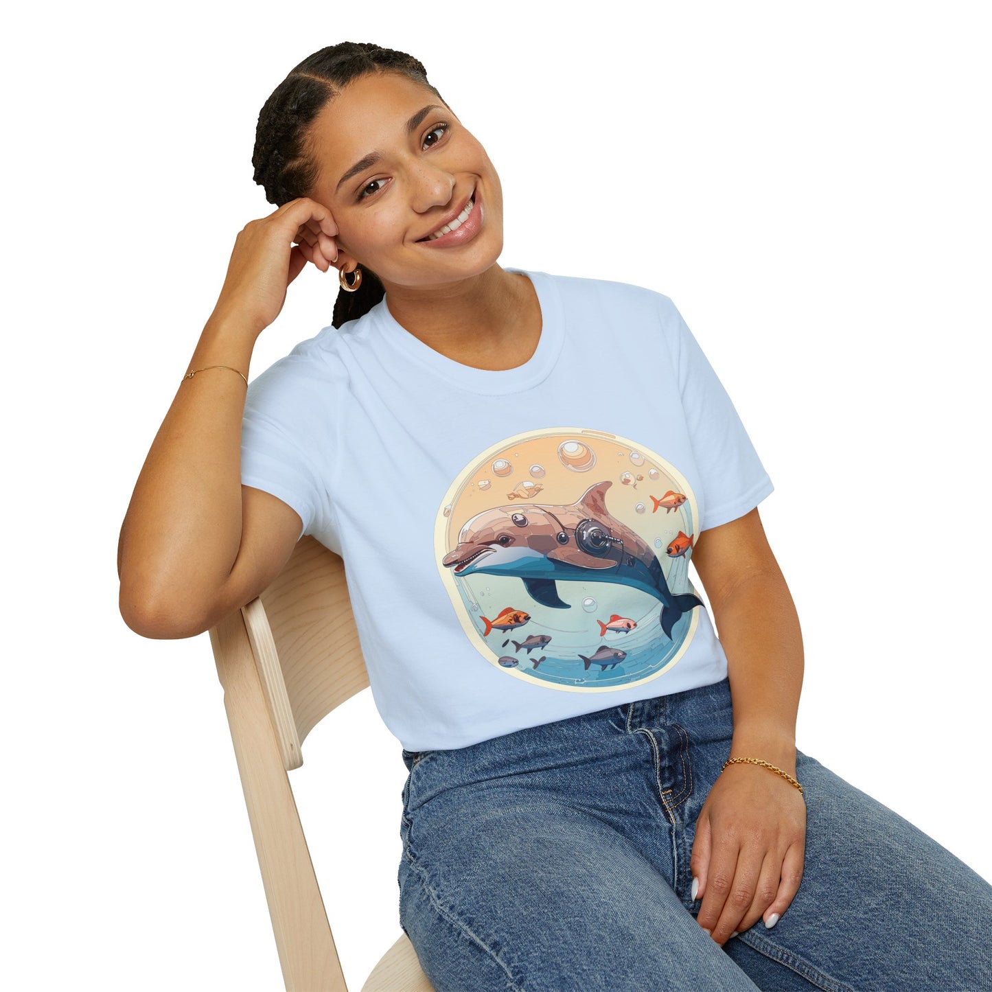 Dolphin Shirts, Shirt with Dolphin, Fish Tee Shirt, Animal Shirt