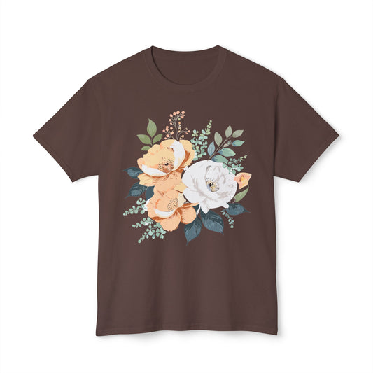 Floral T-Shirt, Vintage Flowers Tee, Floral Tees, Floral Art Design Shirt, Tee Shirt with Floral Art 19