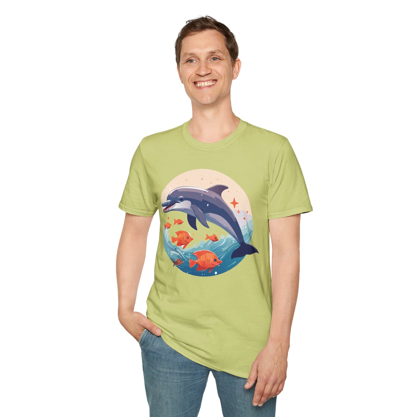 Dolphin Shirts, Shirt with Dolphin, Fish Tee Shirt, Animal Shirt