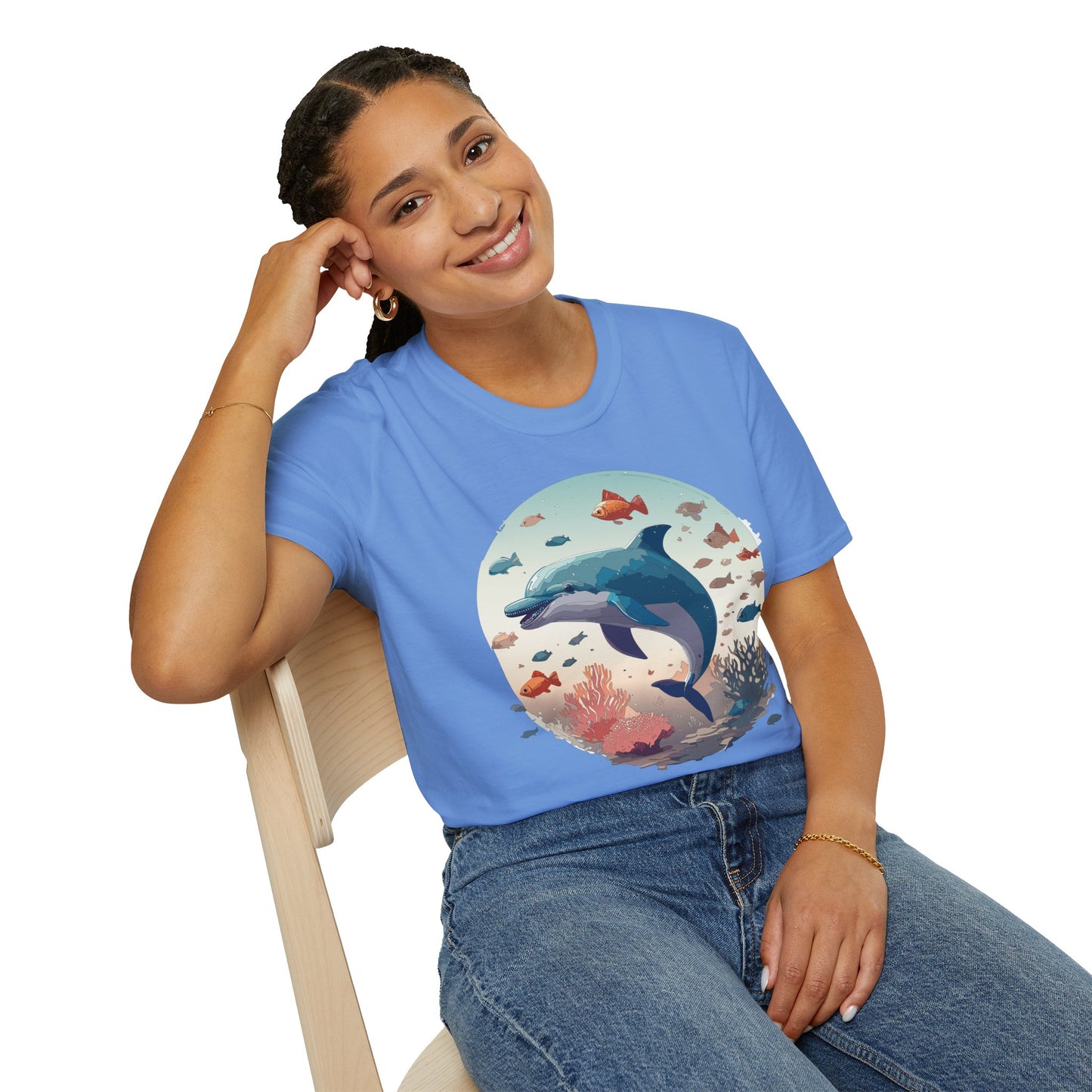 Dolphin Shirts, Shirt with Dolphin, Fish Tee Shirt, Animal Shirt