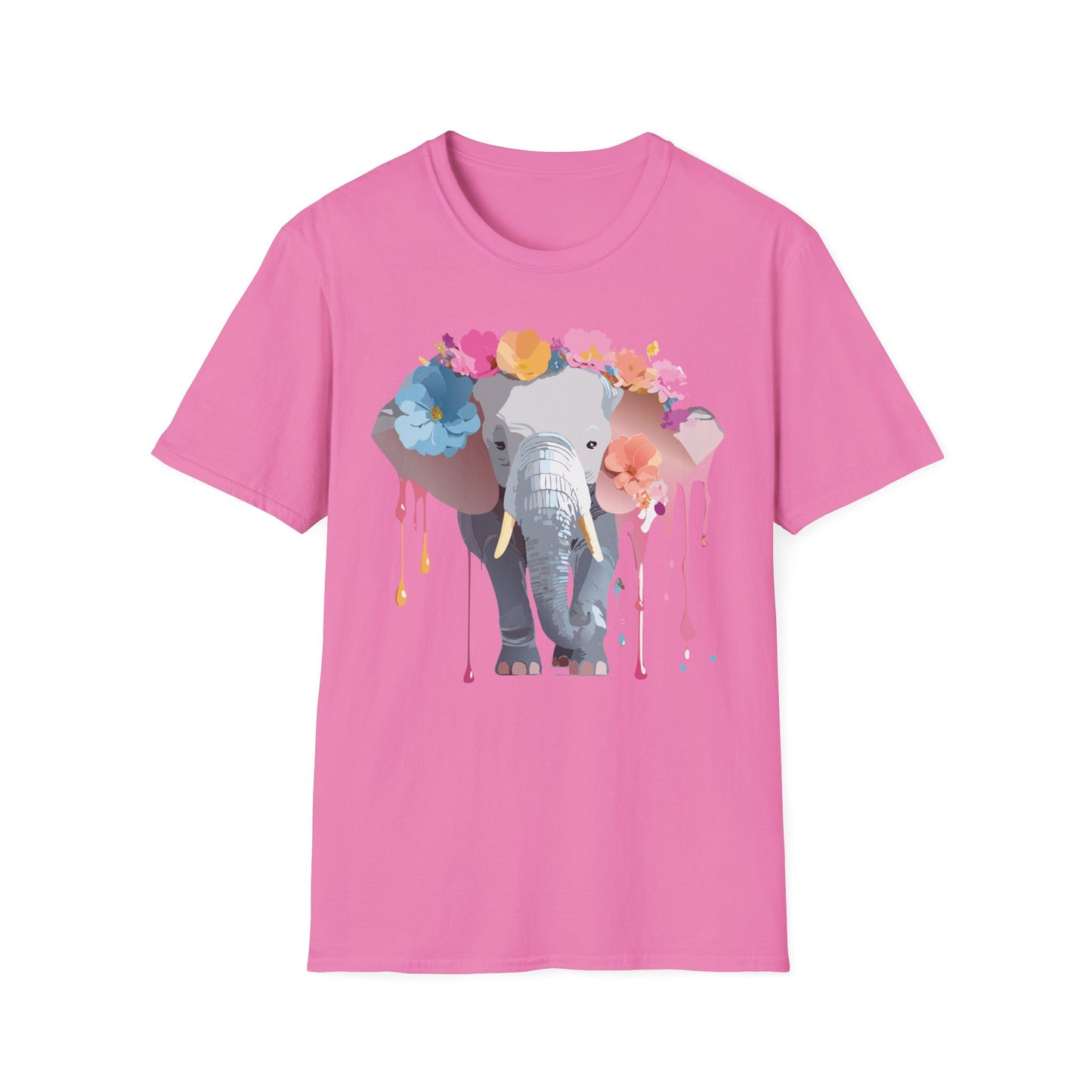 Elephant Shirt, T Shirt with Elephant, Elephant on T Shirt, T Shirt with Animation, Animals Tee Shirt