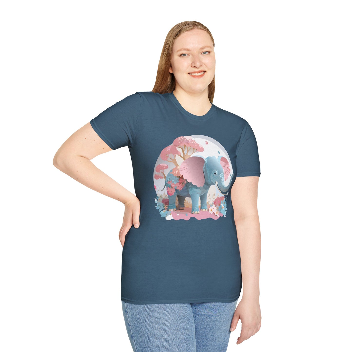 Elephant Shirt, T Shirt with Elephant, Elephant on T Shirt, T Shirt with Animation, Animals Tee Shirt
