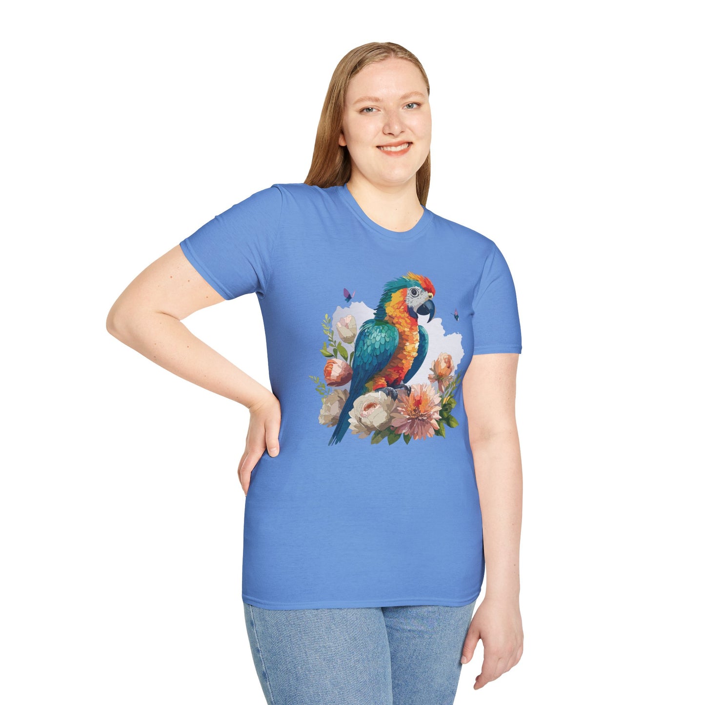 Bird T-Shirt, Floral Bird T Shirt, Shirt with Bird, Shirt with Animal