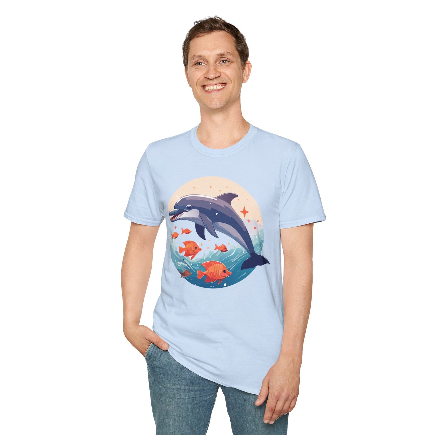 Dolphin Shirts, Shirt with Dolphin, Fish Tee Shirt, Animal Shirt