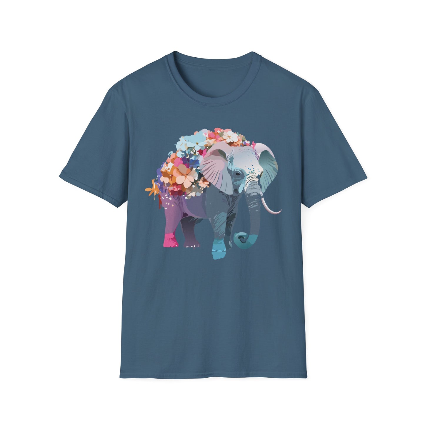 Elephant Shirt, T Shirt with Elephant, Elephant on T Shirt, T Shirt with Animation, Animals Tee Shirt