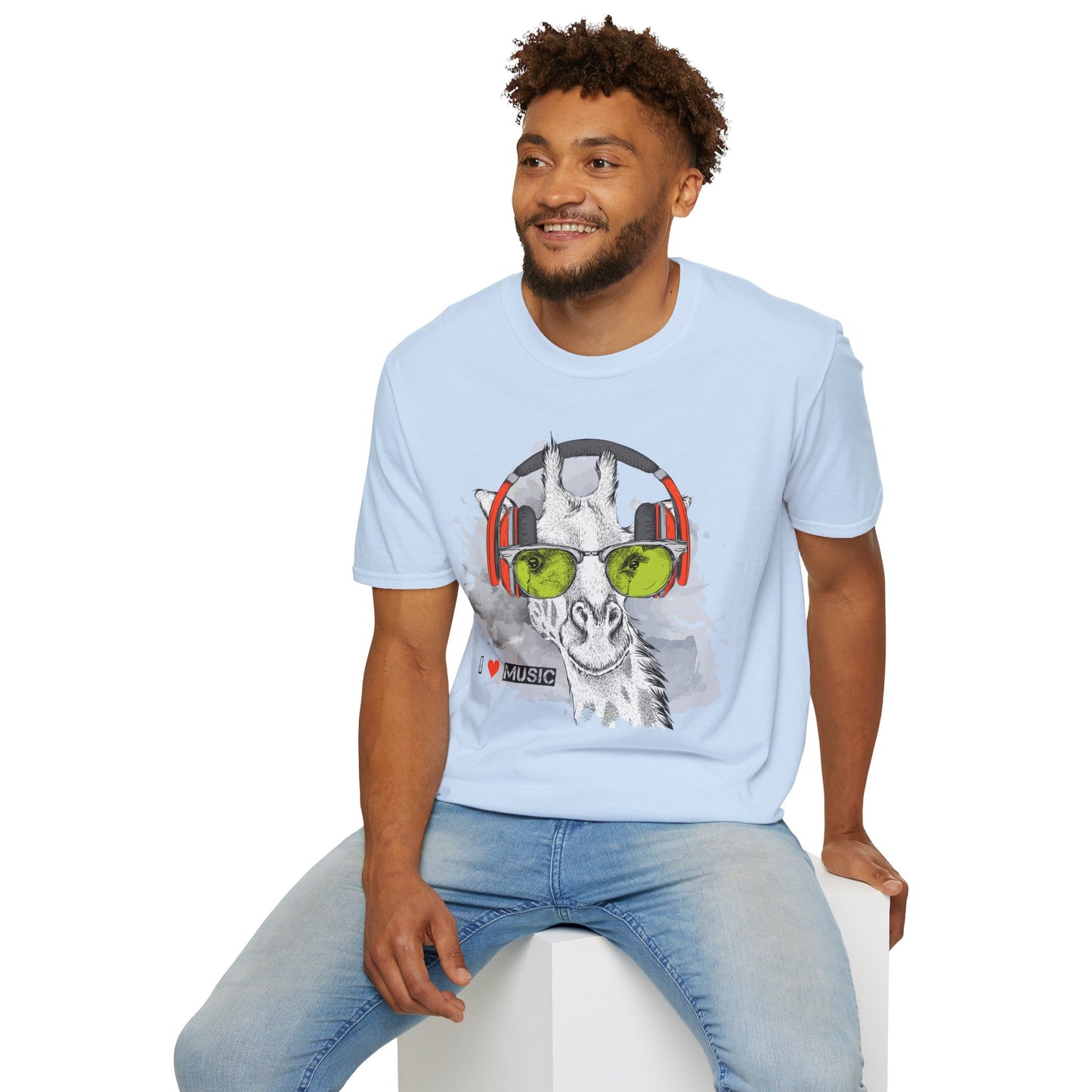 I love Music Animals Shirts, Shirt with Animals, Animals with Headphones Shirt