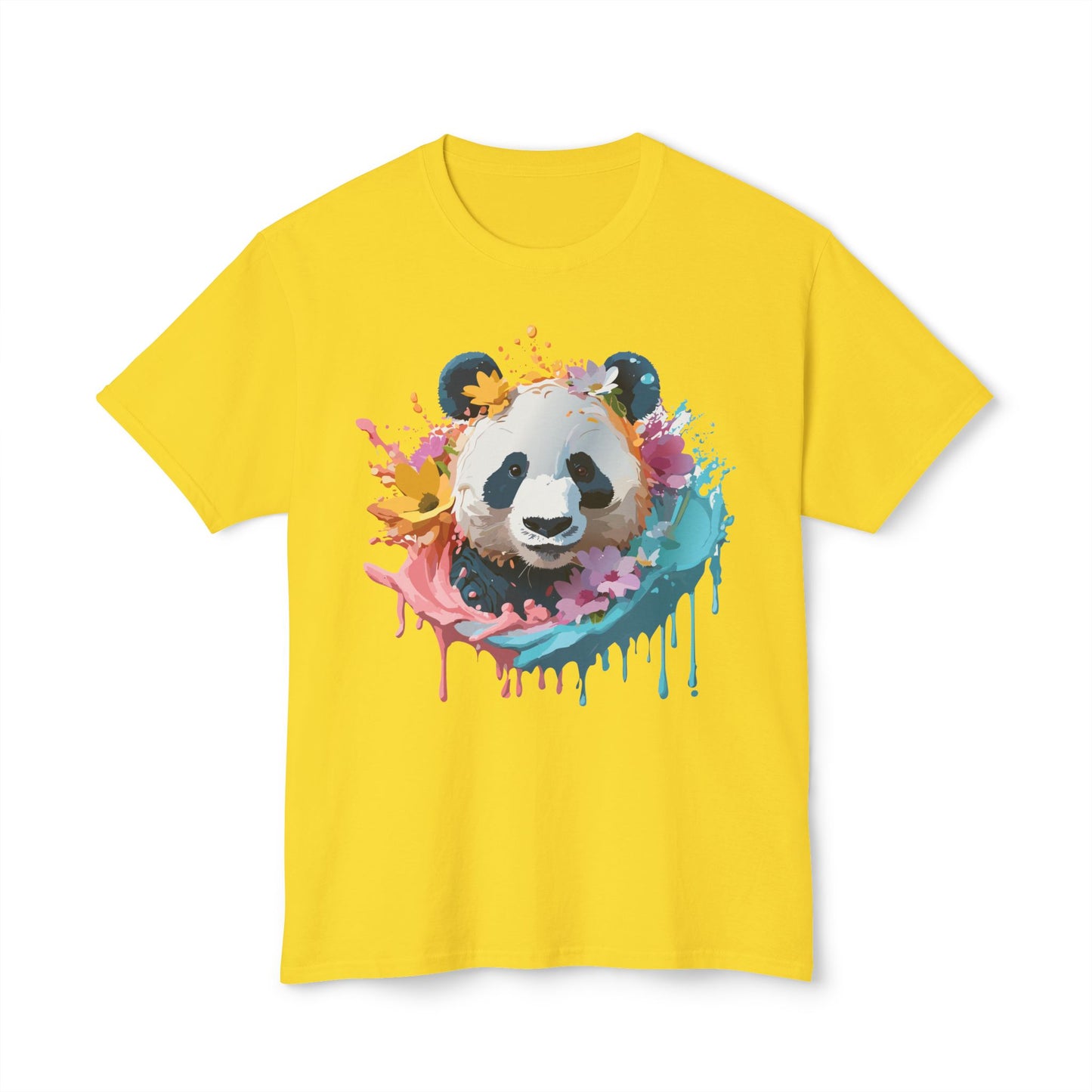 Panda T-Shirt, Vintage Panda Tee, Floral Tees, Panda Art Design Shirt, Tee Shirt with Panda Art 8