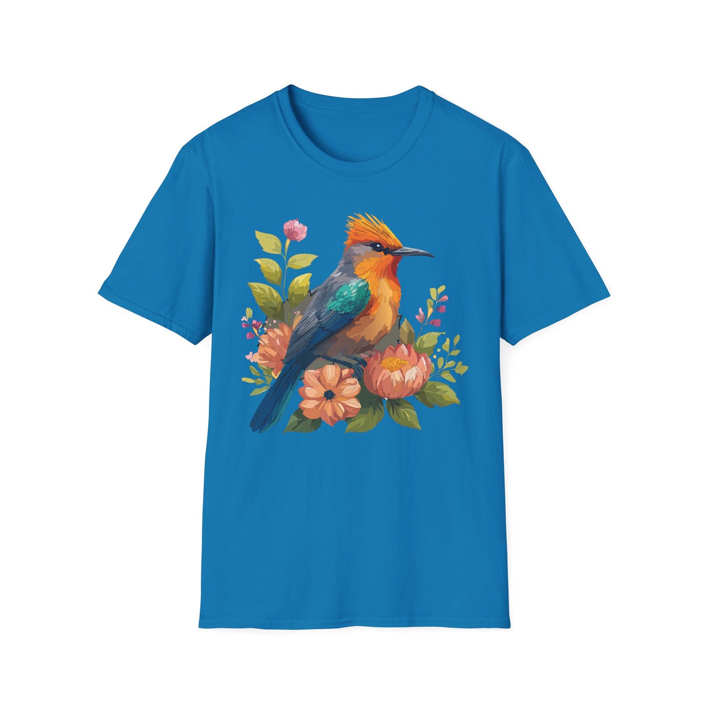 Bird T-Shirt, Floral Bird T Shirt, Shirt with Bird, Shirt with Animal