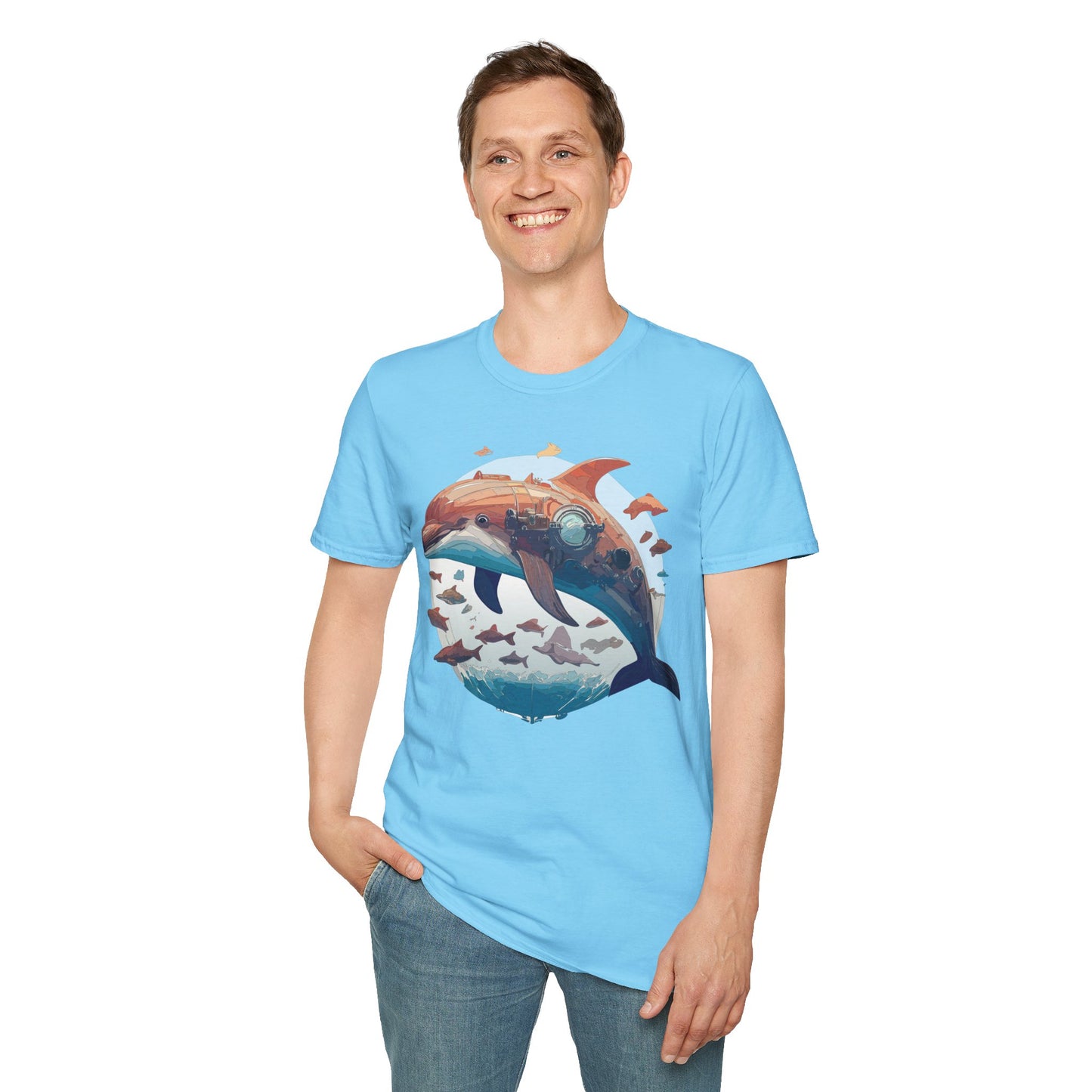 Dolphin Shirts, Shirt with Dolphin, Fish Tee Shirt, Animal Shirt