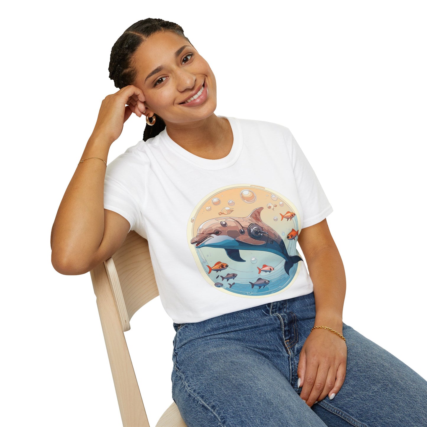 Dolphin Shirts, Shirt with Dolphin, Fish Tee Shirt, Animal Shirt