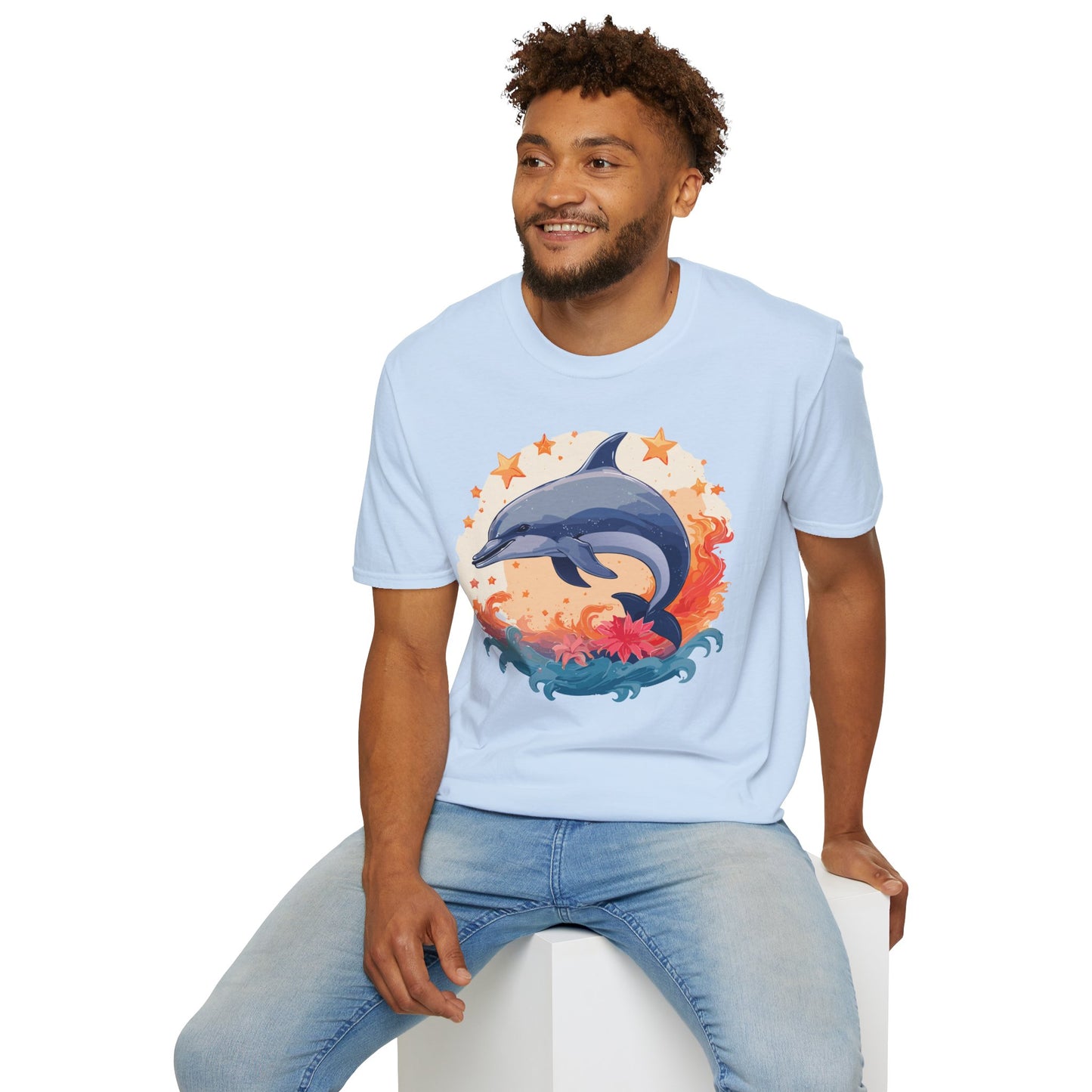Dolphin Shirts, Shirt with Dolphin, Fish Tee Shirt, Animal Shirt