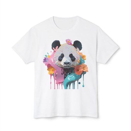 Panda T-Shirt, Vintage Panda Tee, Floral Tees, Panda Art Design Shirt, Tee Shirt with Panda Art 9