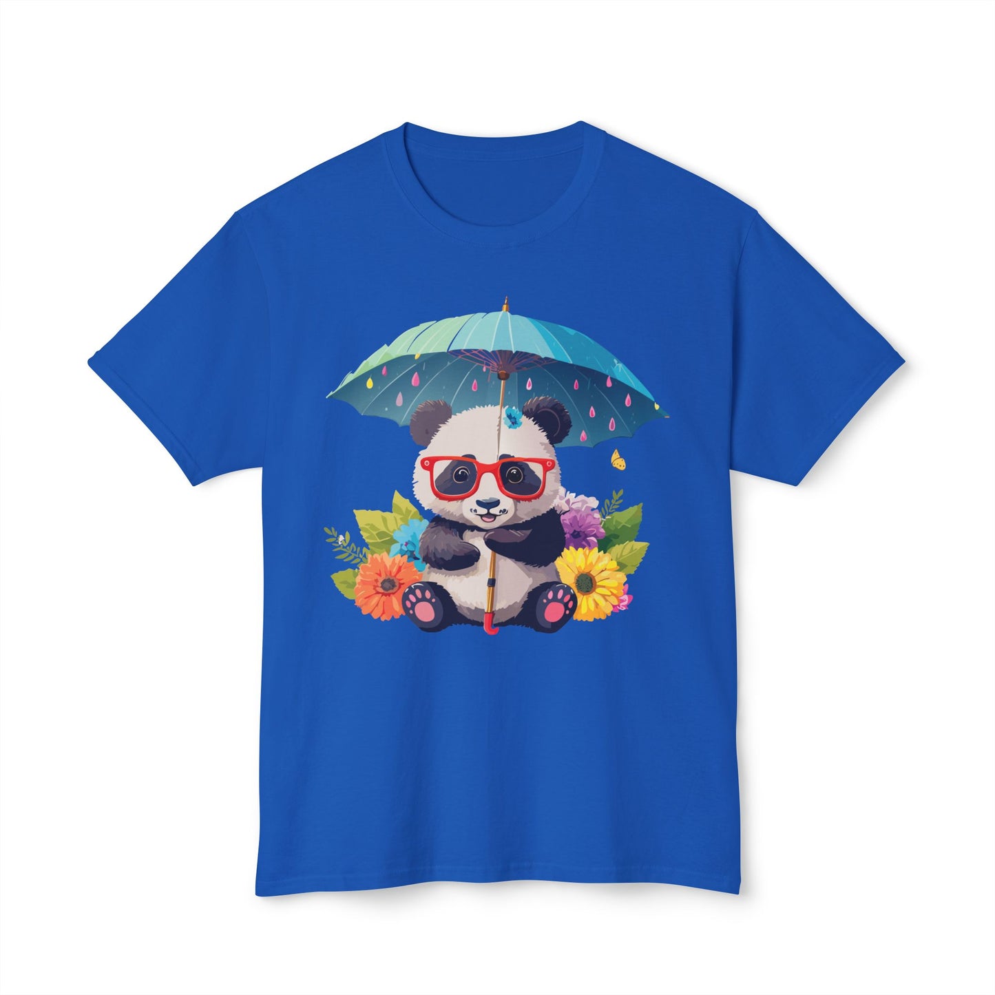 Panda T-Shirt, Vintage Panda Tee, Floral Tees, Panda Art Design Shirt, Tee Shirt with Panda Art 10