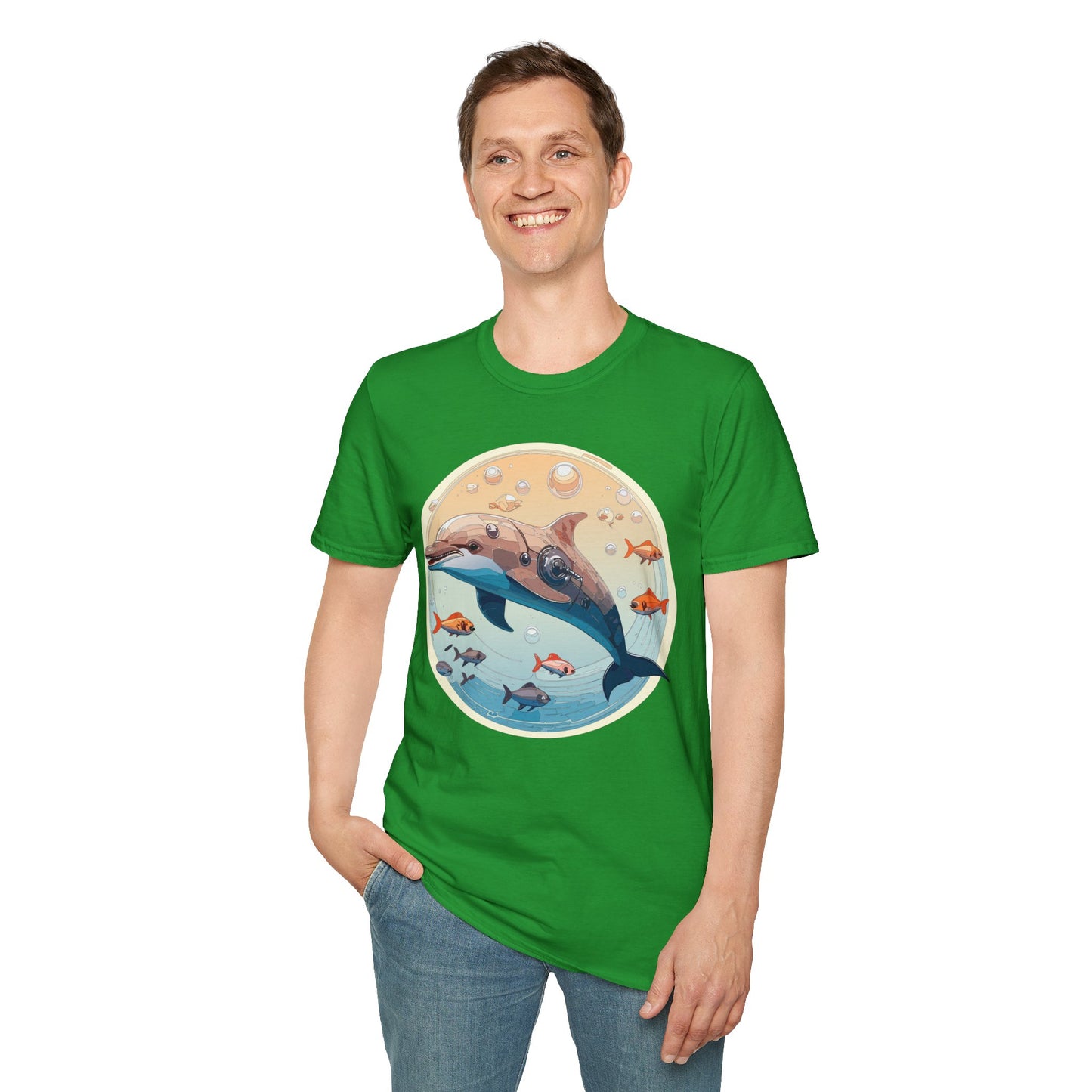Dolphin Shirts, Shirt with Dolphin, Fish Tee Shirt, Animal Shirt