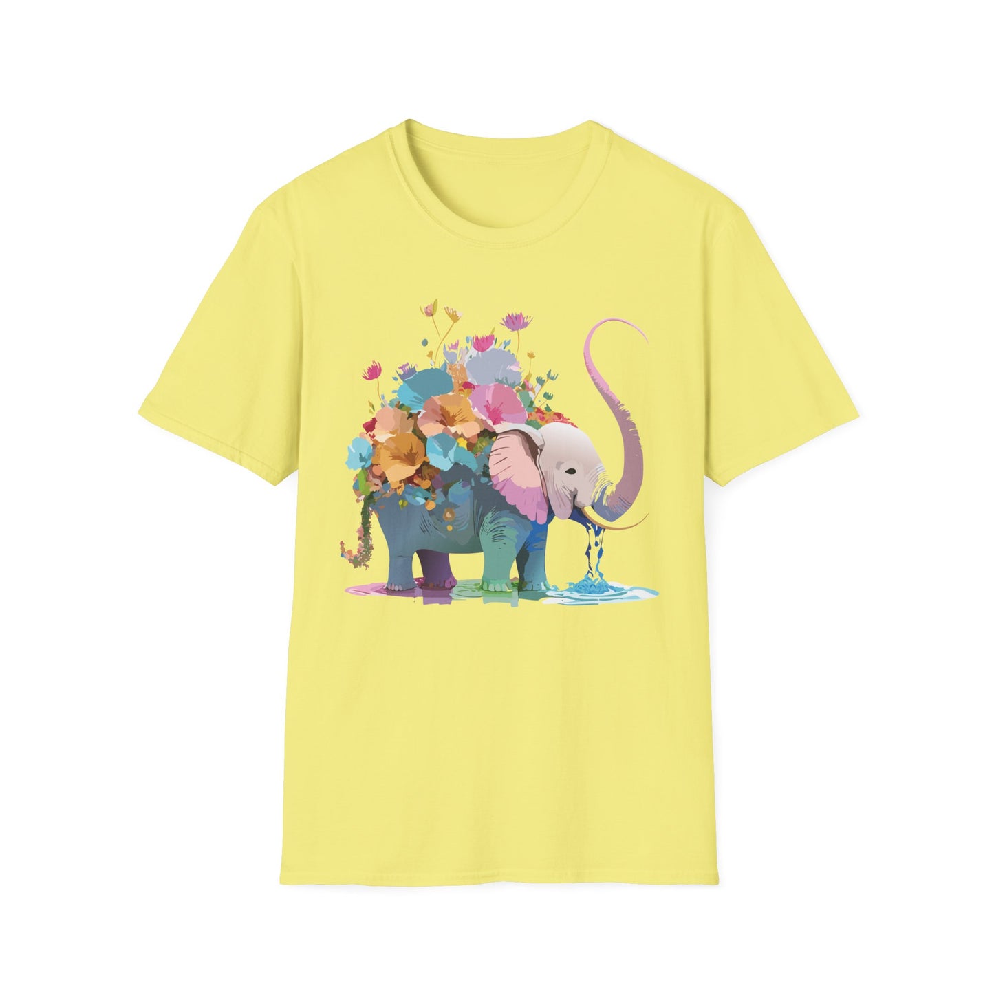 Elephant Shirt, T Shirt with Elephant, Elephant on T Shirt, T Shirt with Animation, Animals Tee Shirt
