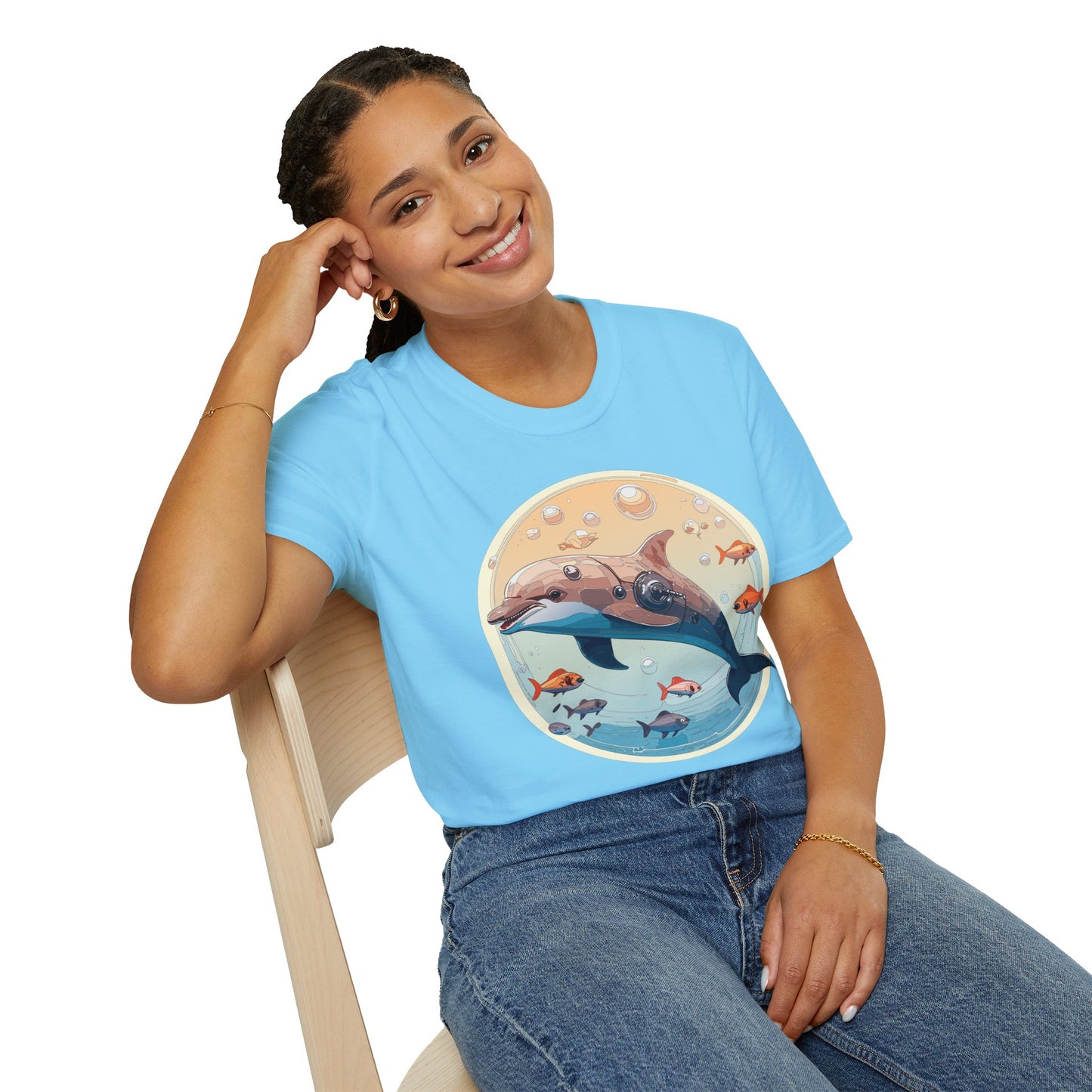 Dolphin Shirts, Shirt with Dolphin, Fish Tee Shirt, Animal Shirt