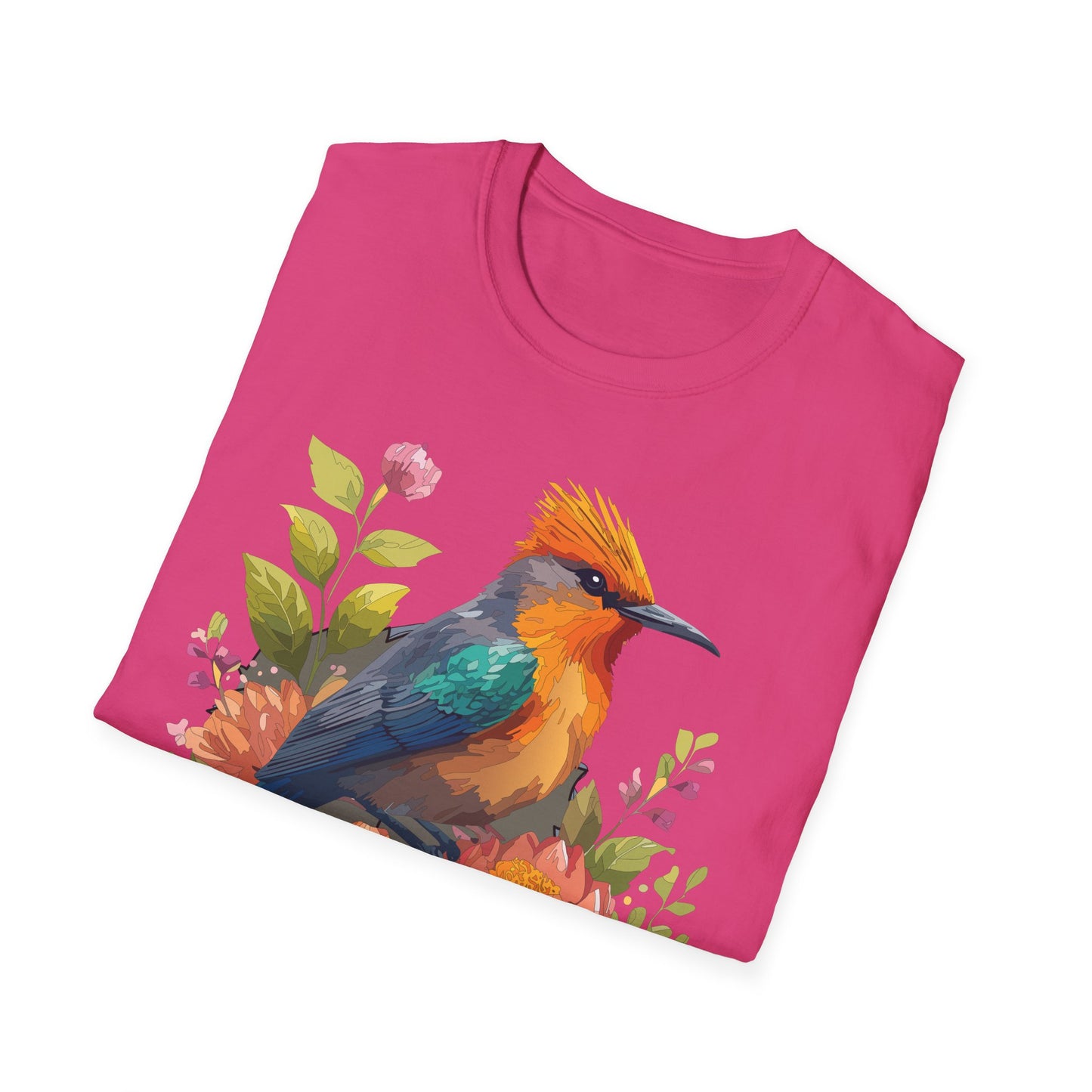 Bird T-Shirt, Floral Bird T Shirt, Shirt with Bird, Shirt with Animal
