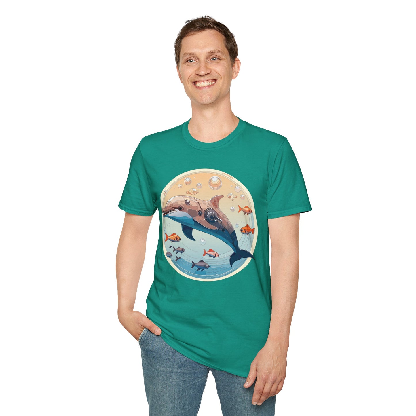 Dolphin Shirts, Shirt with Dolphin, Fish Tee Shirt, Animal Shirt