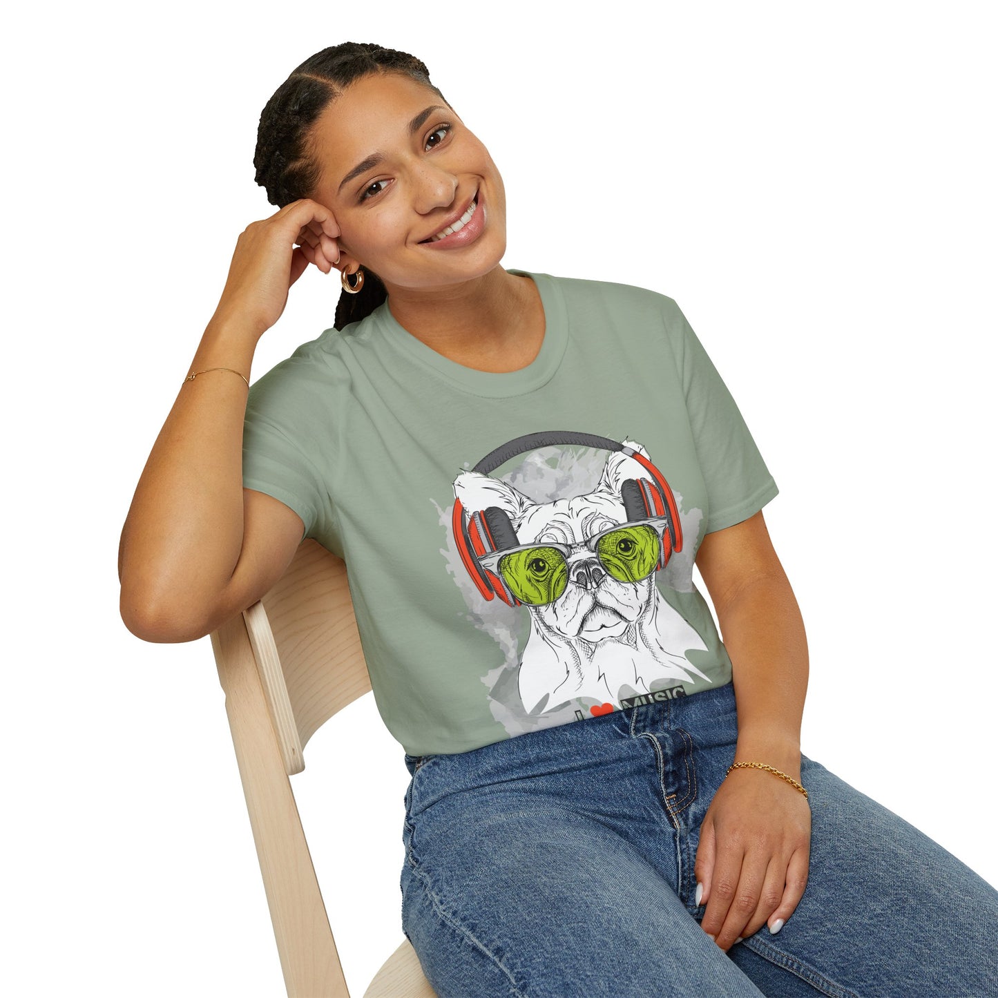 I love Music Animals Shirts, Shirt with Animals, Animals with Headphones Shirt