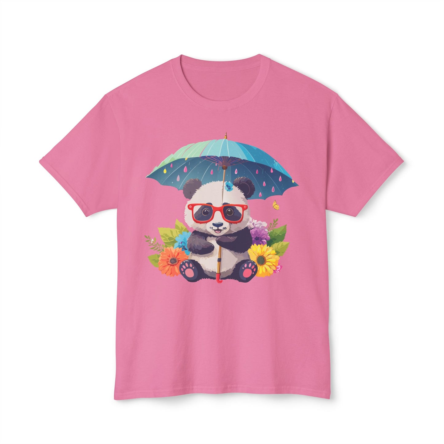 Panda T-Shirt, Vintage Panda Tee, Floral Tees, Panda Art Design Shirt, Tee Shirt with Panda Art 10