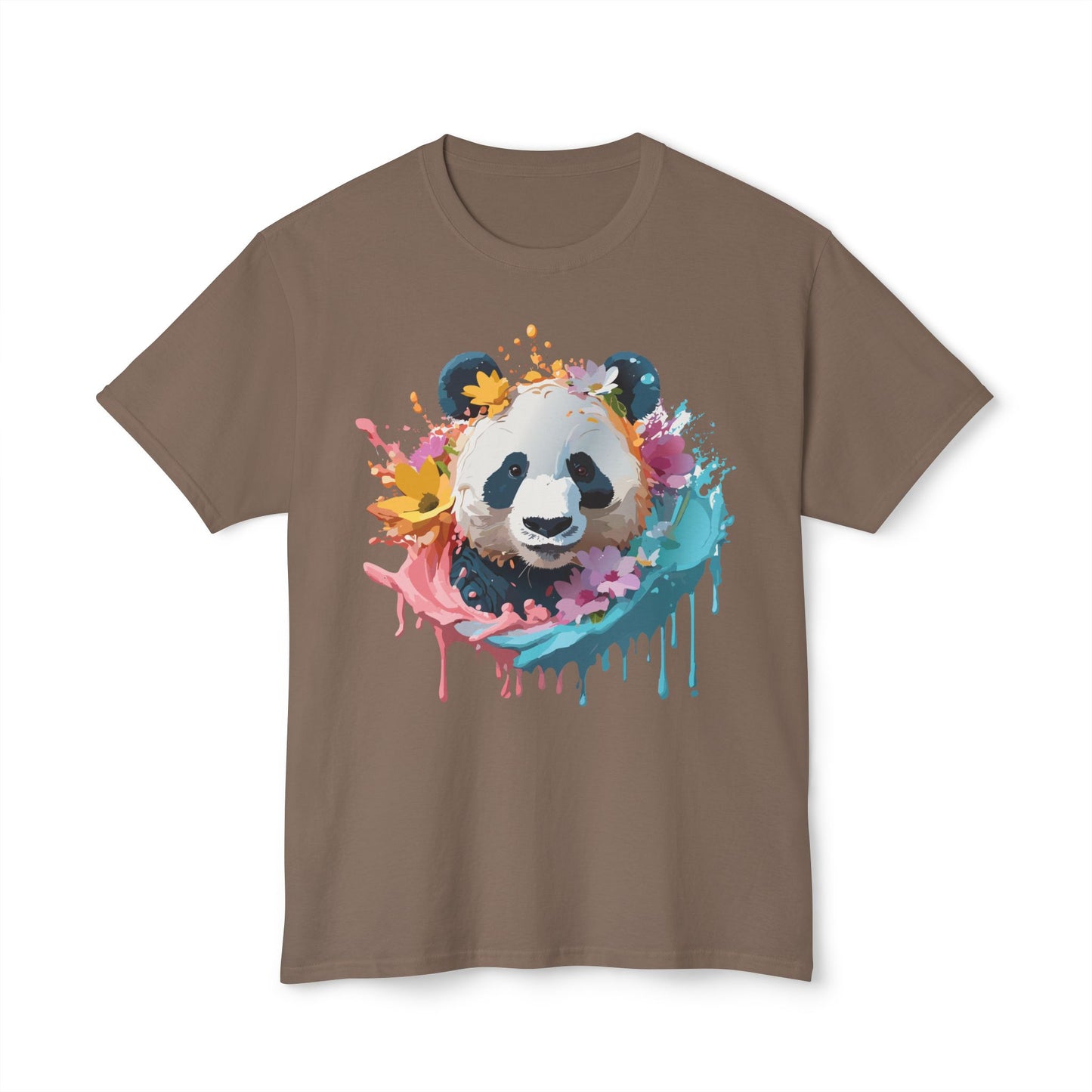 Panda T-Shirt, Vintage Panda Tee, Floral Tees, Panda Art Design Shirt, Tee Shirt with Panda Art 8