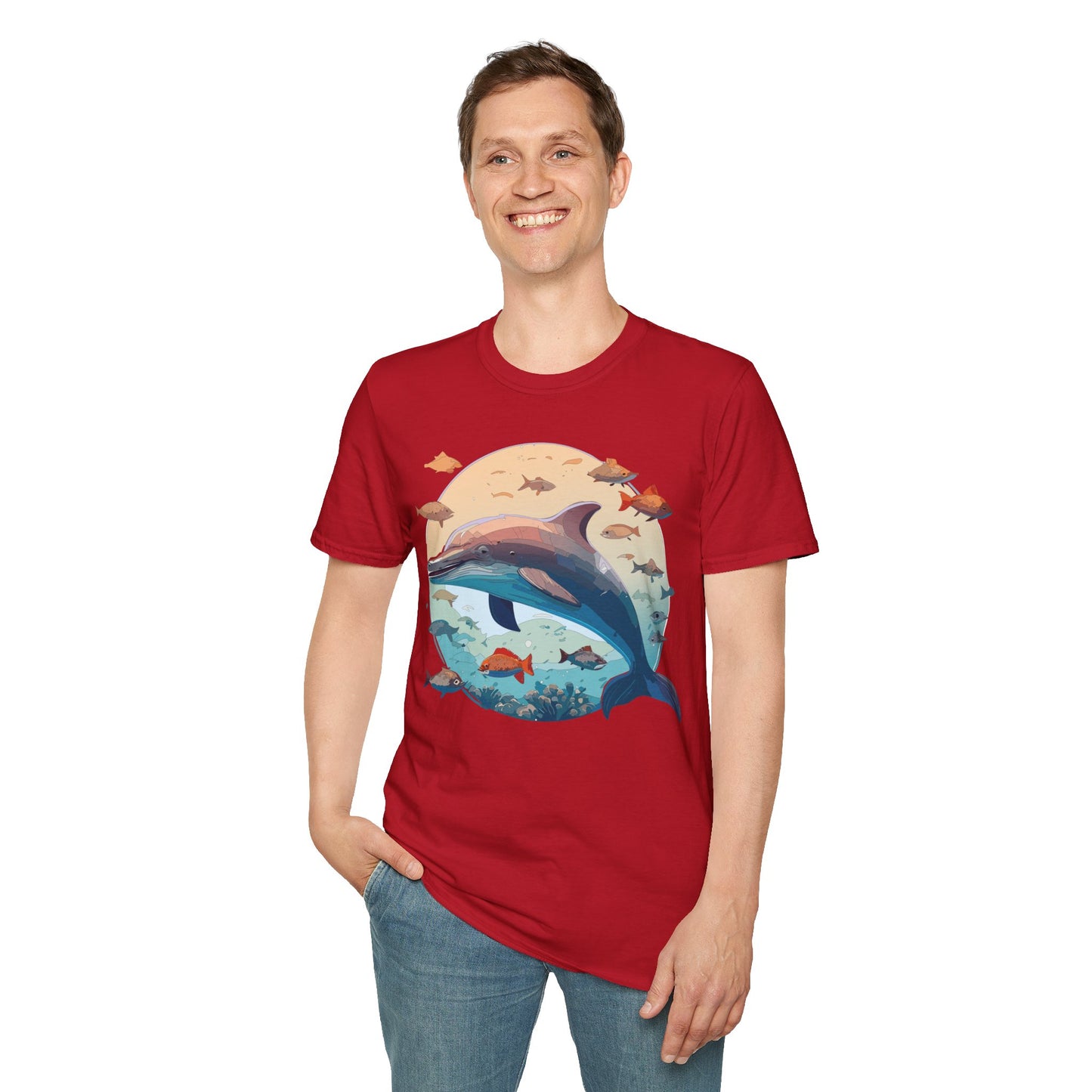 Dolphin Shirts, Shirt with Dolphin, Fish Tee Shirt, Animal Shirt