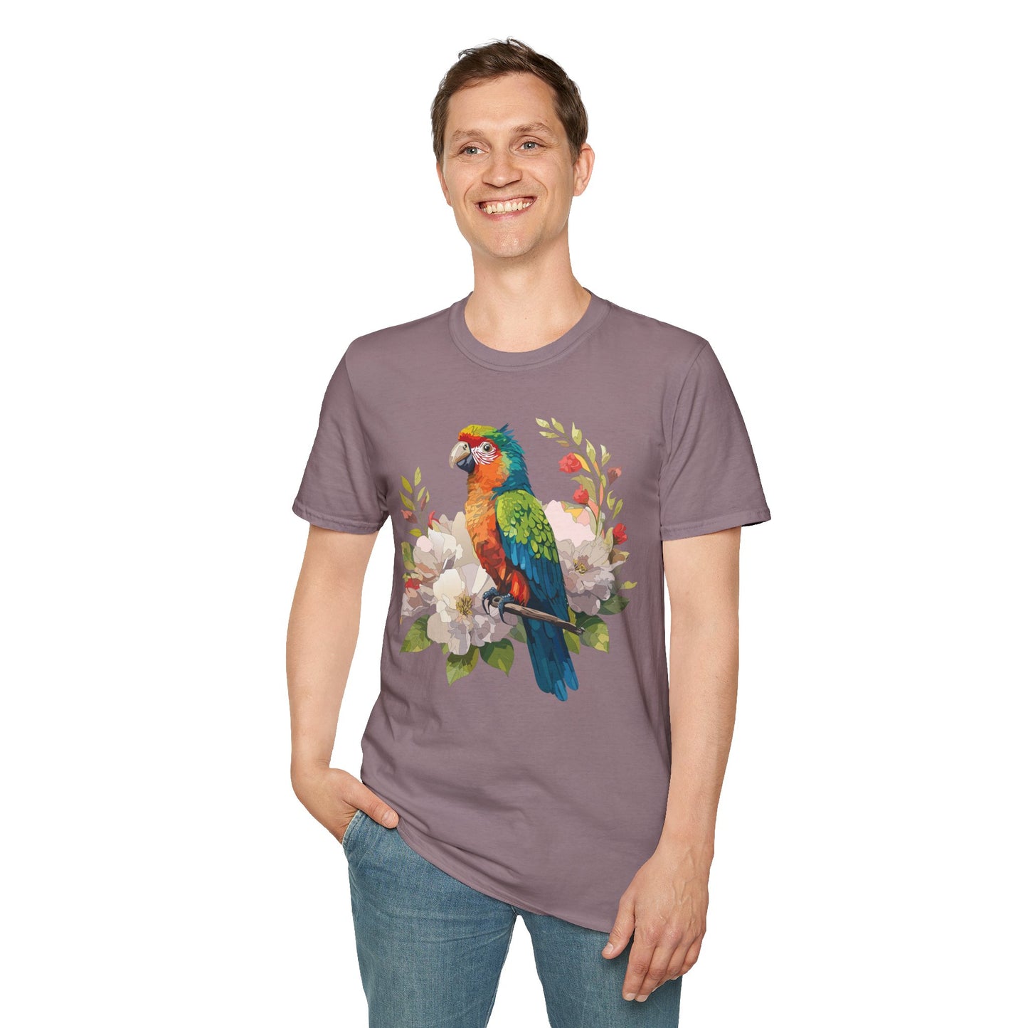 Bird T-Shirt, Floral Bird T Shirt, Shirt with Bird, Shirt with Animal