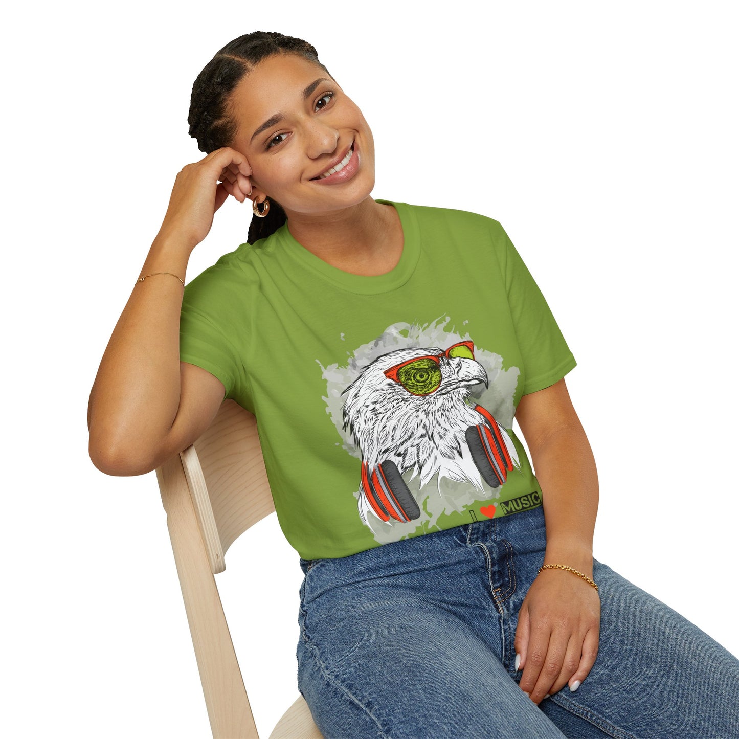 I love Music Animals Shirts, Shirt with Animals, Animals with Headphones Shirt