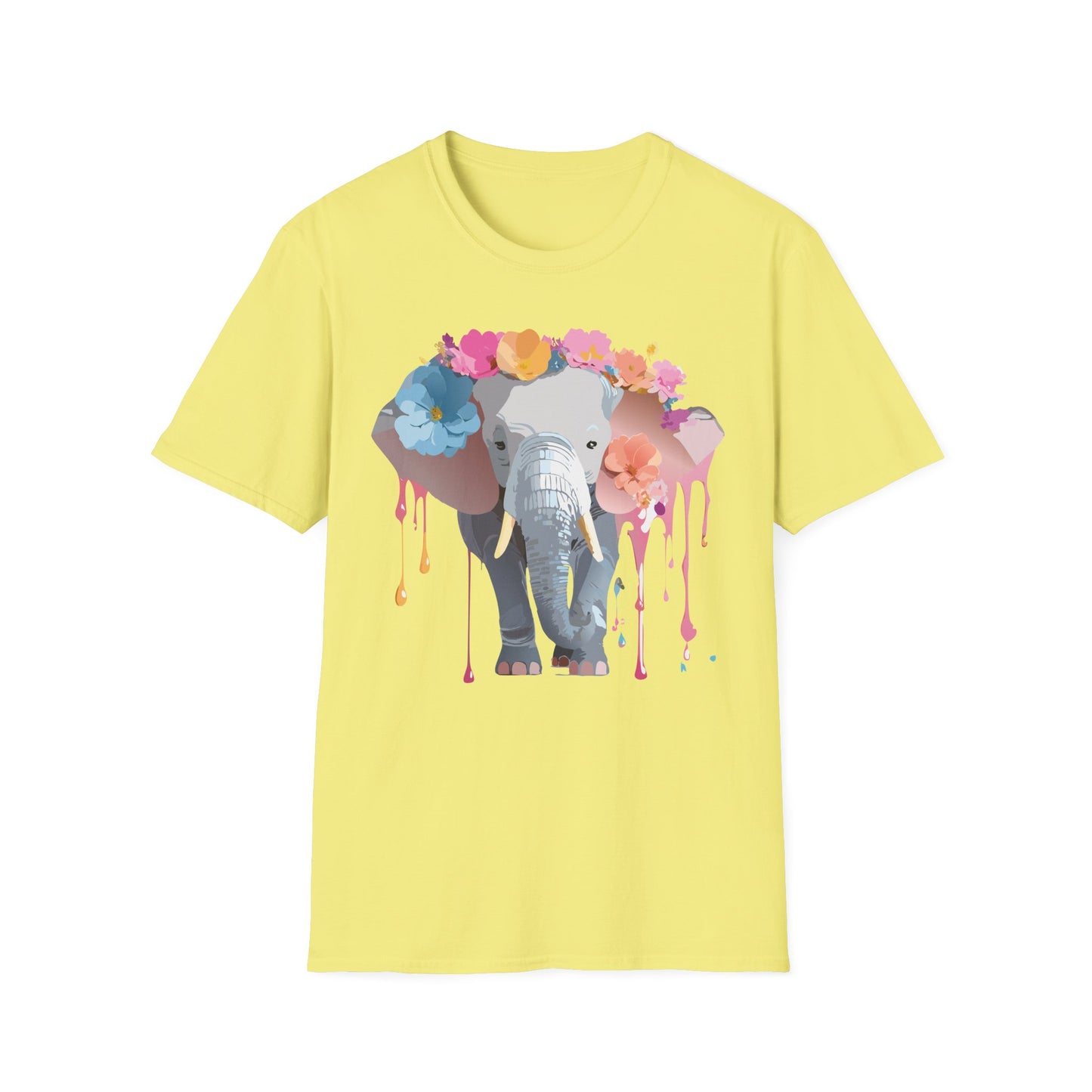Elephant Shirt, T Shirt with Elephant, Elephant on T Shirt, T Shirt with Animation, Animals Tee Shirt