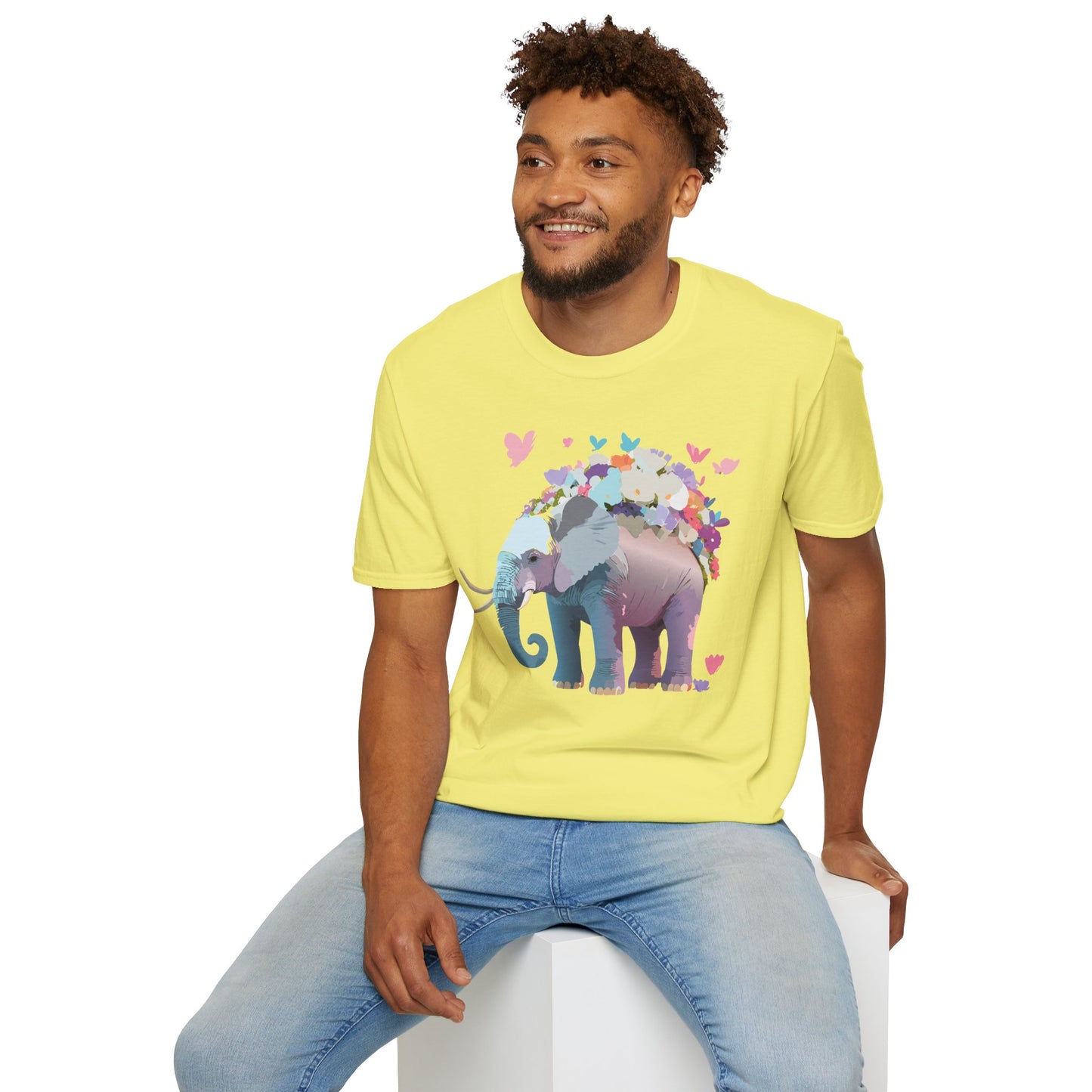 Elephant Shirt, T Shirt with Elephant, Elephant on T Shirt, T Shirt with Animation, Animals Tee Shirt