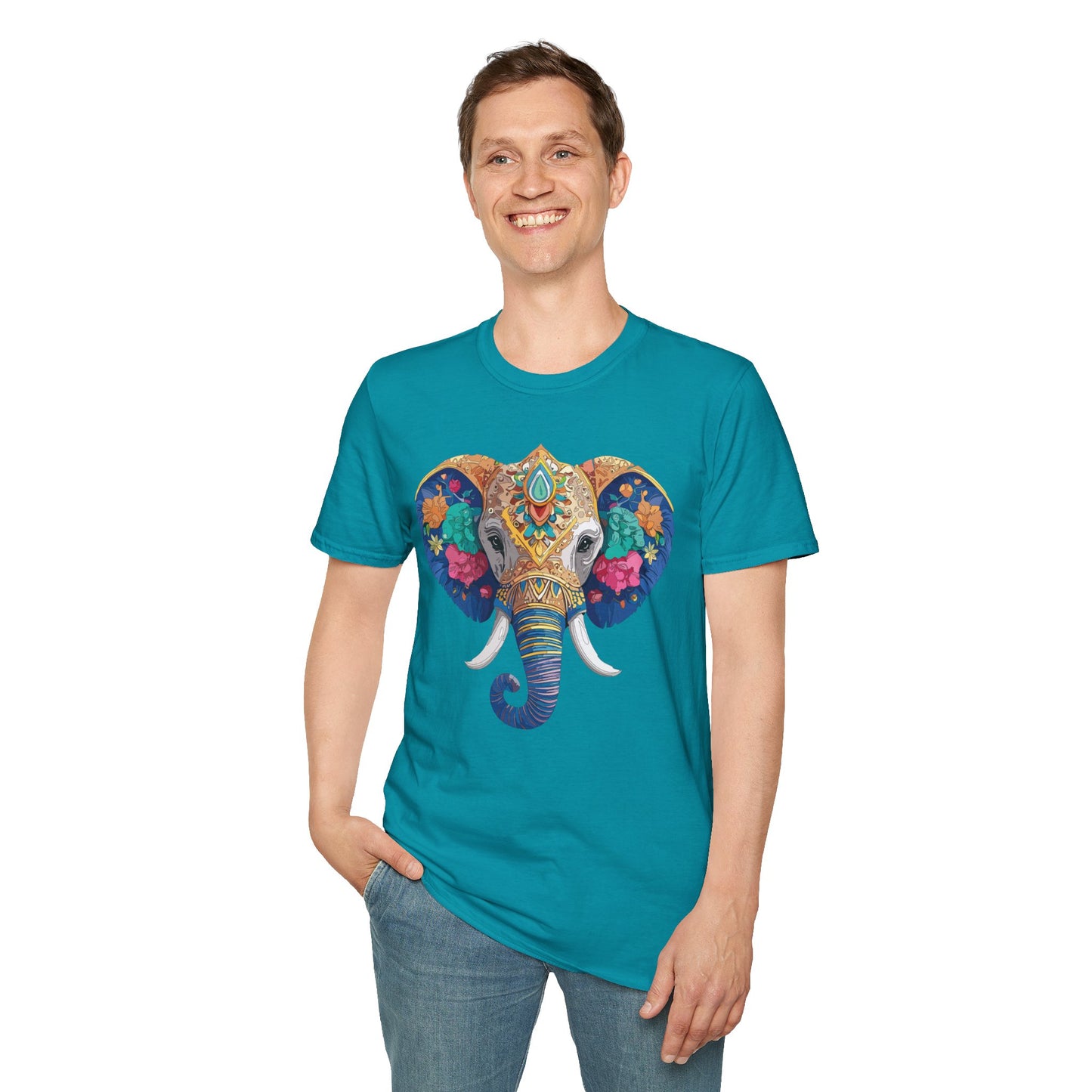 Elephant Shirt, T Shirt with Elephant, Elephant on T Shirt, T Shirt with Animation, Animals Tee Shirt