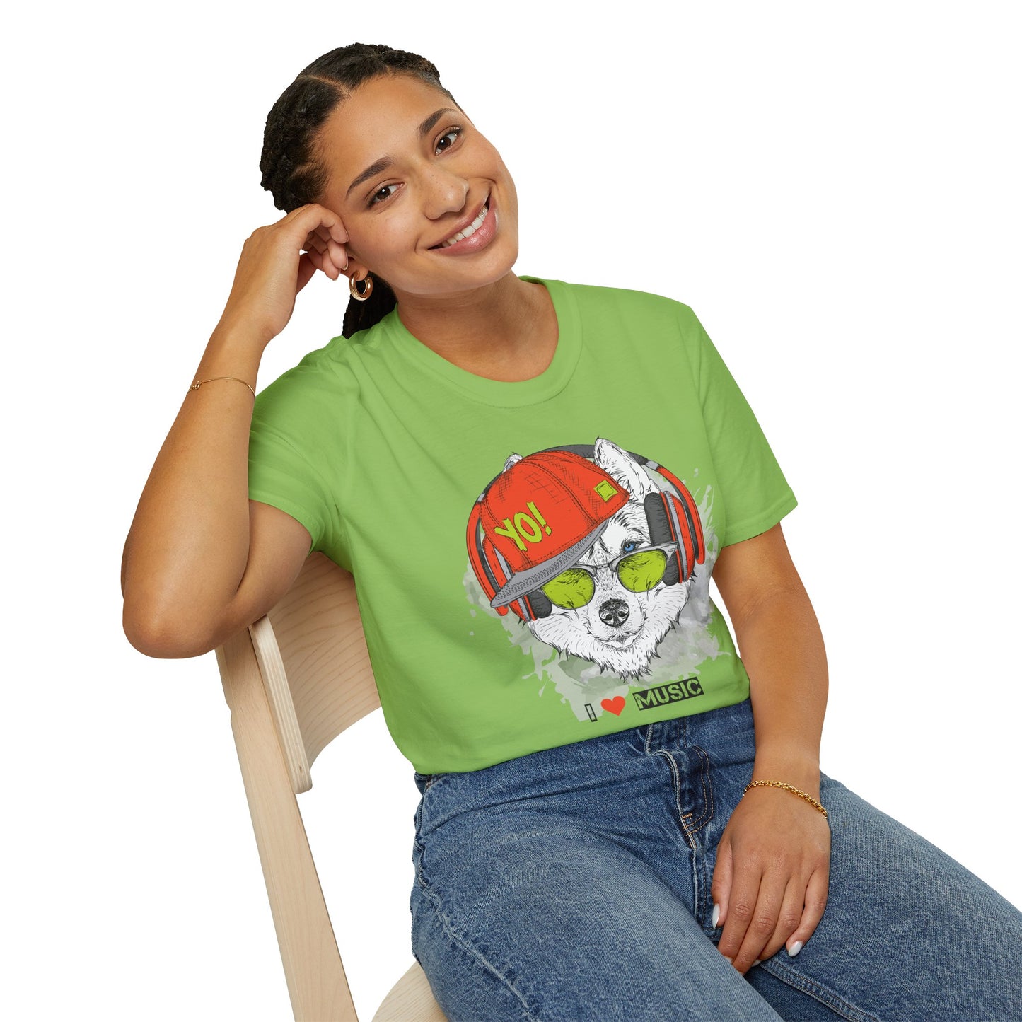 I love Music Animals Shirts, Shirt with Animals, Animals with Headphones Shirt