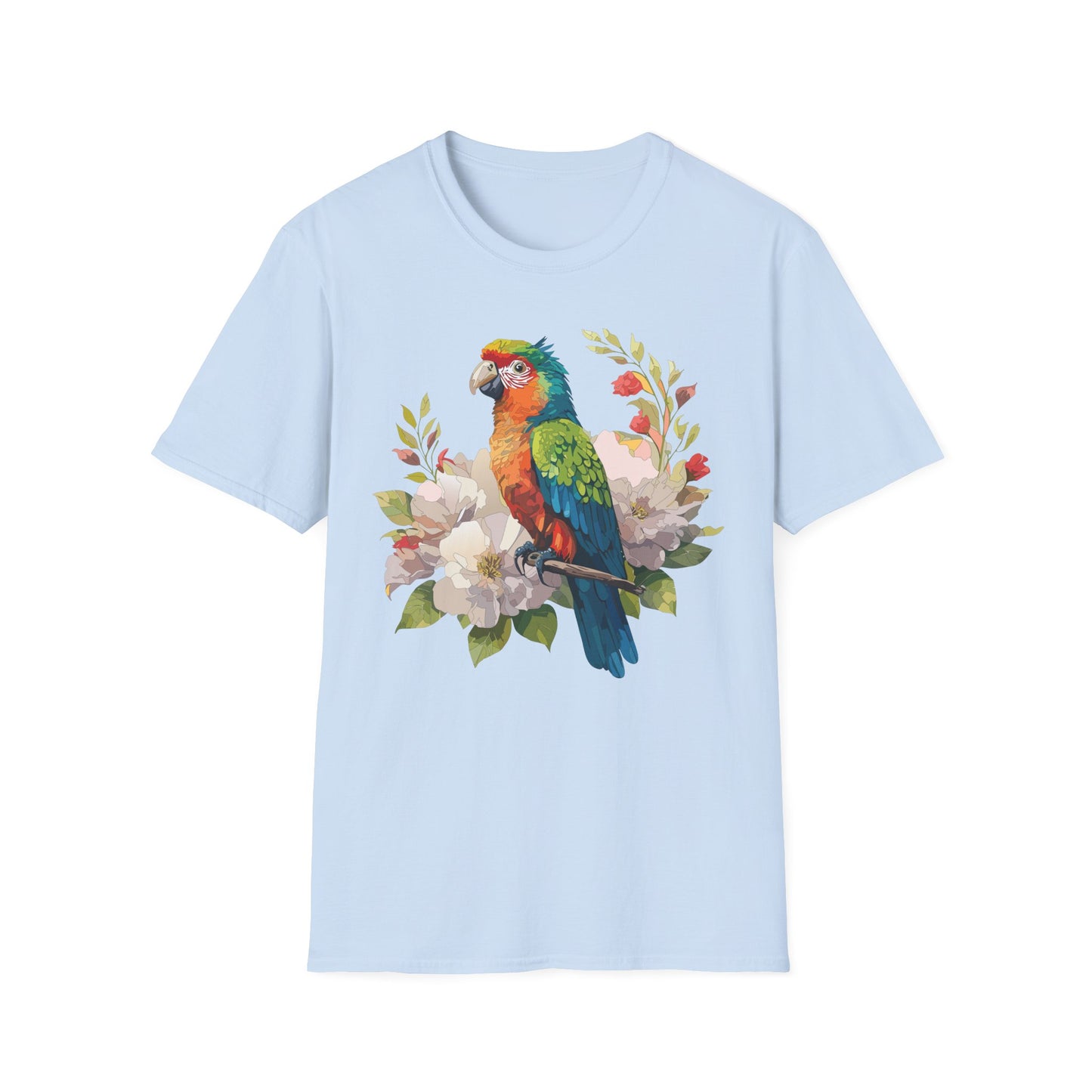 Bird T-Shirt, Floral Bird T Shirt, Shirt with Bird, Shirt with Animal