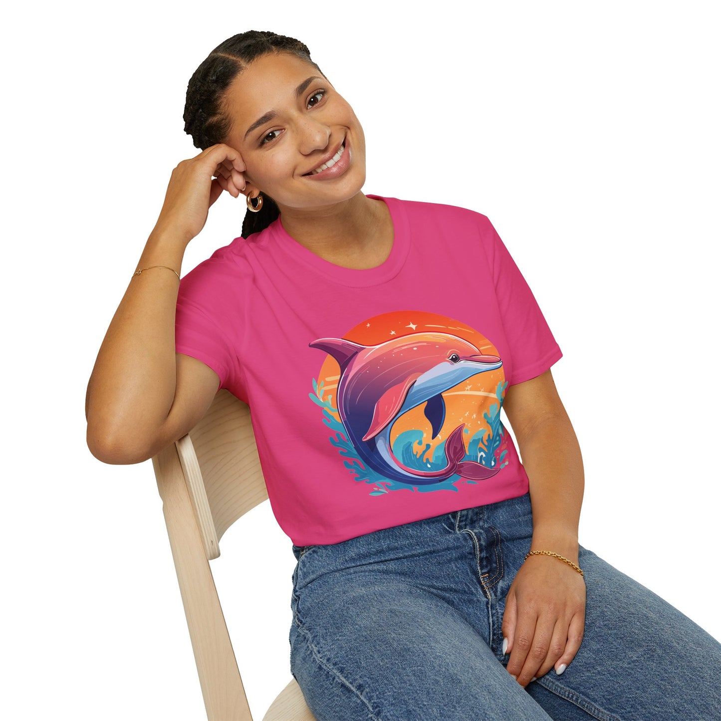 Dolphin Shirts, Shirt with Dolphin, Fish Tee Shirt, Animal Shirt