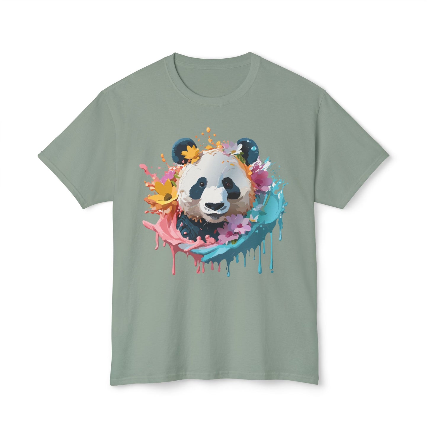 Panda T-Shirt, Vintage Panda Tee, Floral Tees, Panda Art Design Shirt, Tee Shirt with Panda Art 8
