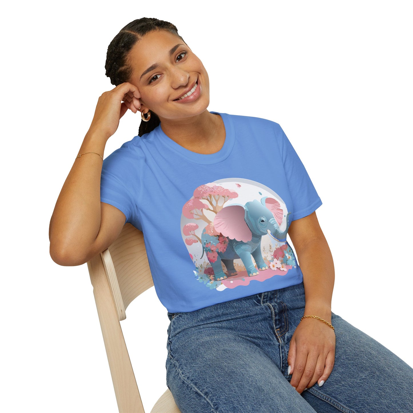Elephant Shirt, T Shirt with Elephant, Elephant on T Shirt, T Shirt with Animation, Animals Tee Shirt