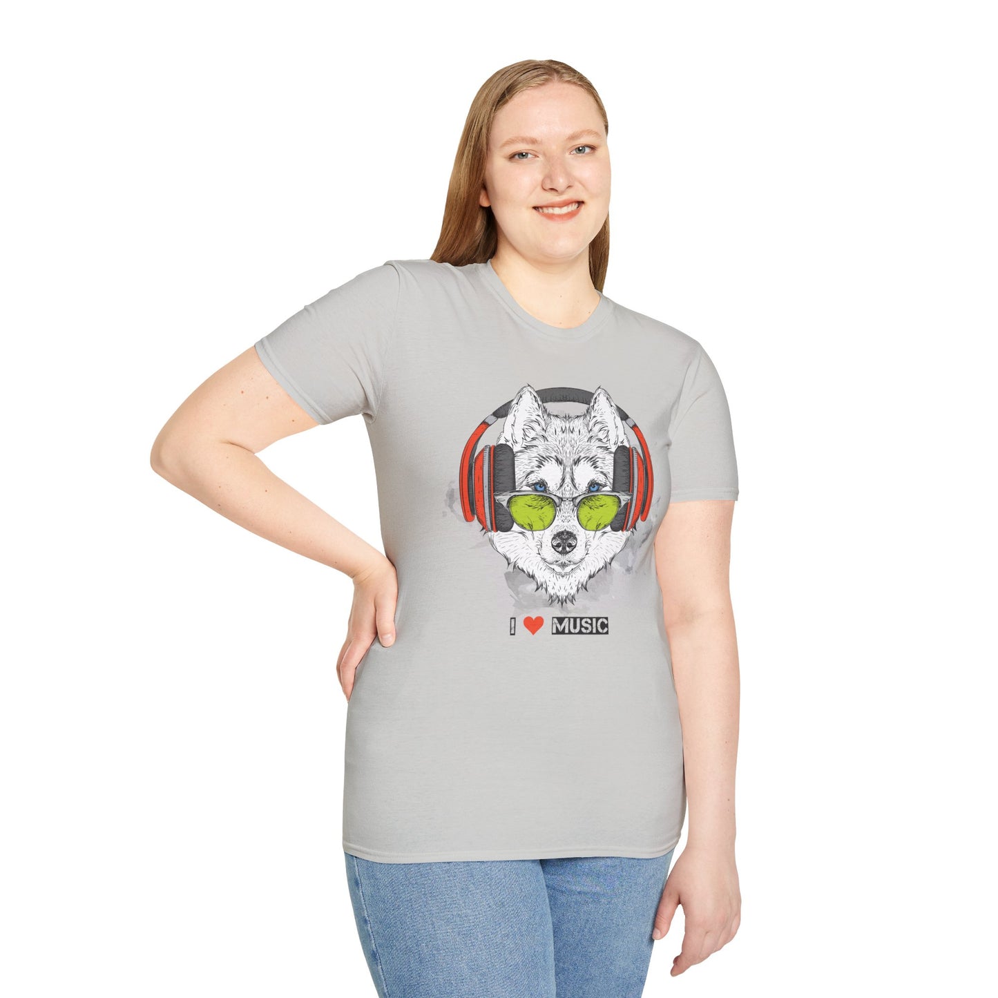 I love Music Animals Shirts, Shirt with Animals, Animals with Headphones Shirt