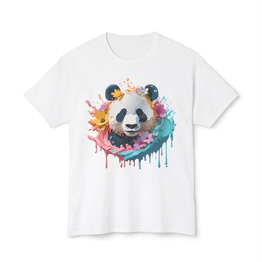 Panda T-Shirt, Vintage Panda Tee, Floral Tees, Panda Art Design Shirt, Tee Shirt with Panda Art 8