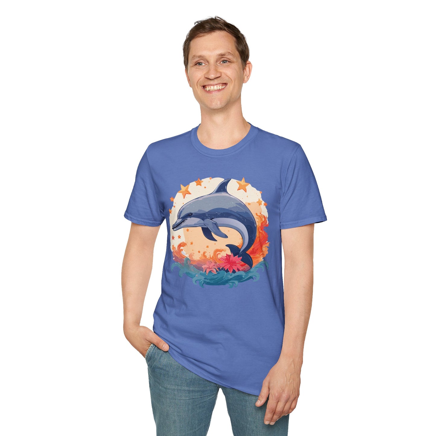 Dolphin Shirts, Shirt with Dolphin, Fish Tee Shirt, Animal Shirt