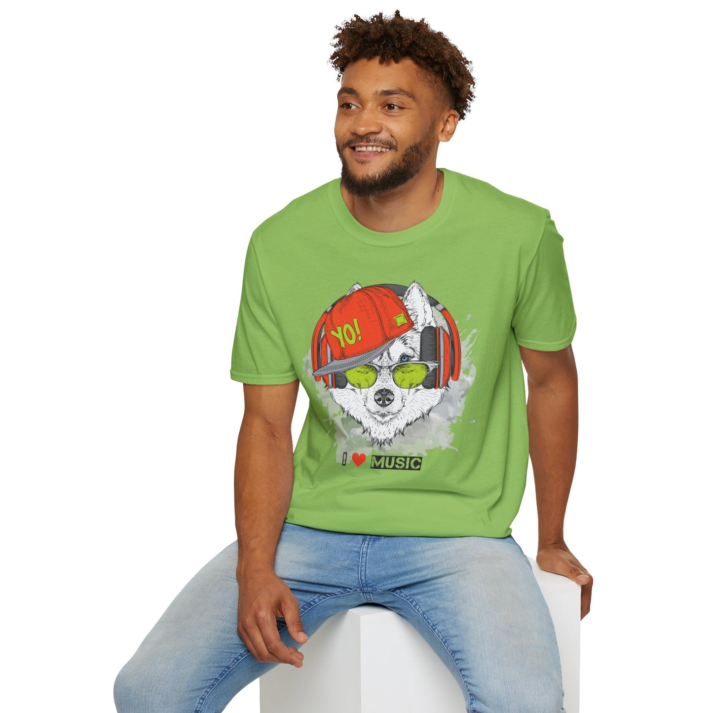 I love Music Animals Shirts, Shirt with Animals, Animals with Headphones Shirt