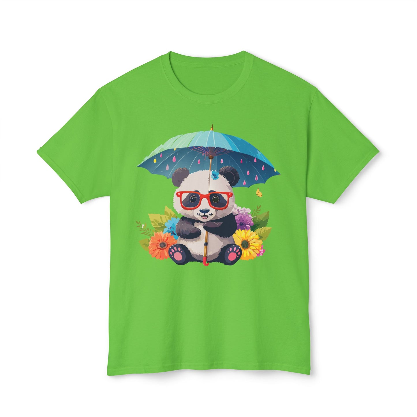 Panda T-Shirt, Vintage Panda Tee, Floral Tees, Panda Art Design Shirt, Tee Shirt with Panda Art 10