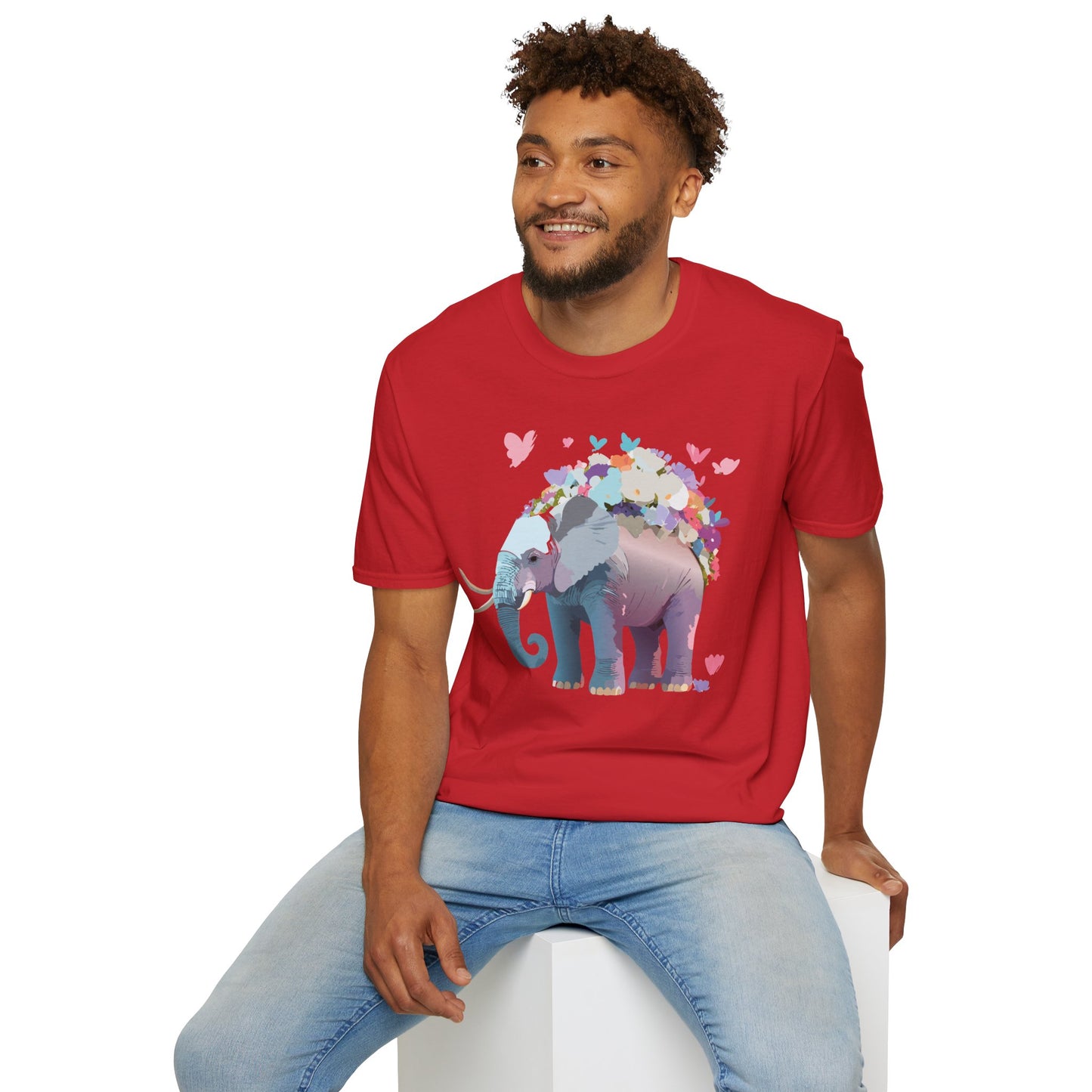 Elephant Shirt, T Shirt with Elephant, Elephant on T Shirt, T Shirt with Animation, Animals Tee Shirt